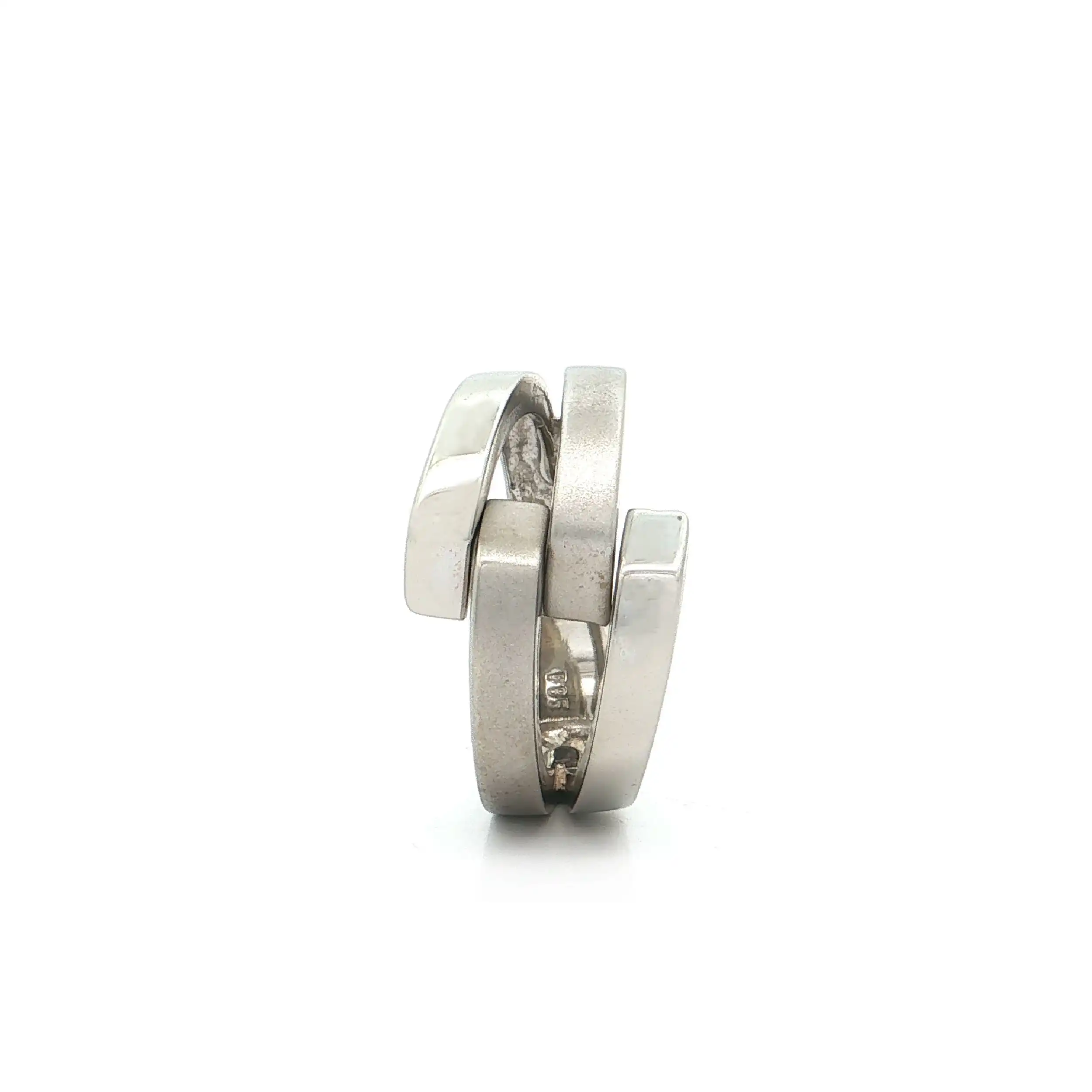Ring Weißgold teilmattiert