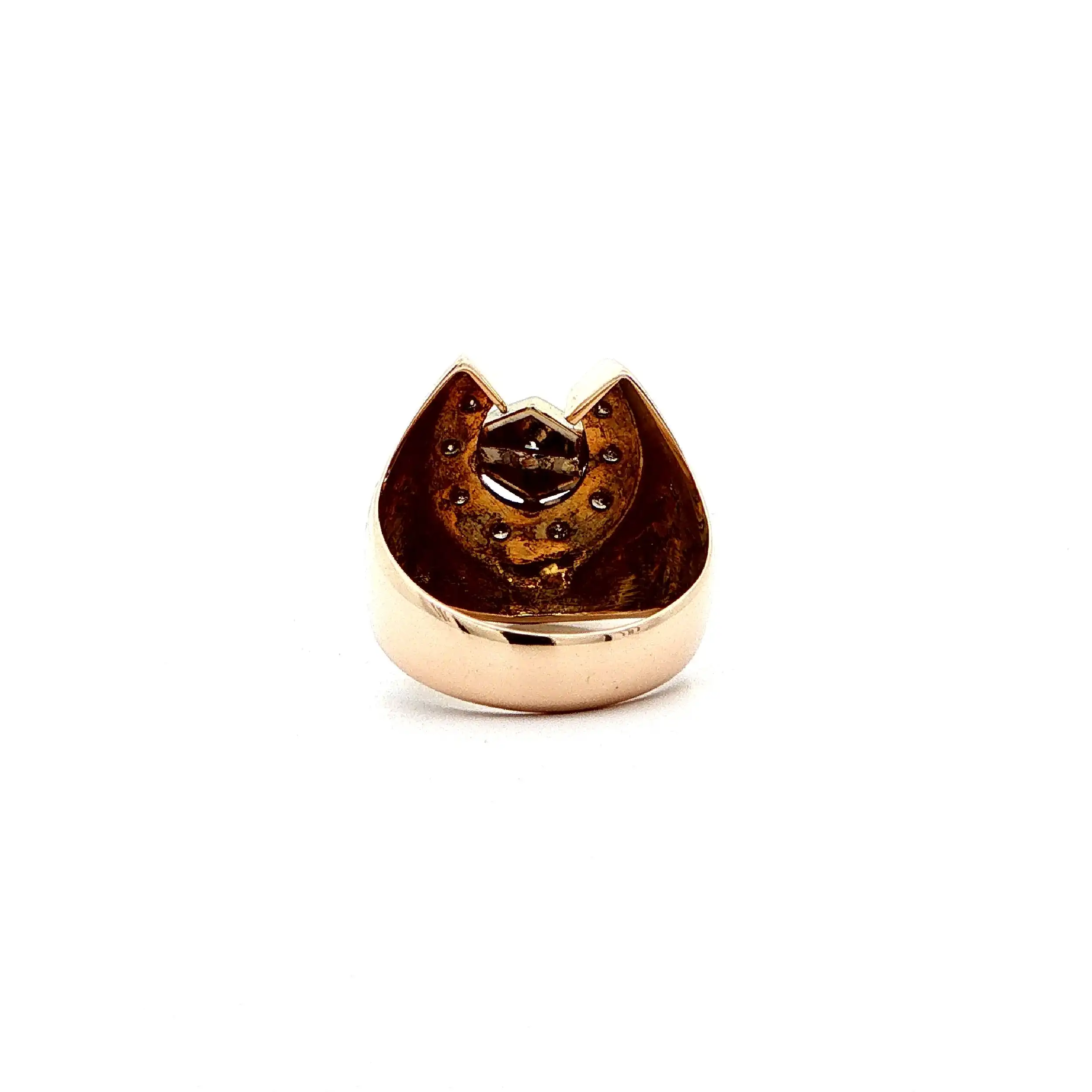 Ring Gelbgold Hufeisen mit Brillanten Ring Gelbgold Hufeisen mit Brillanten