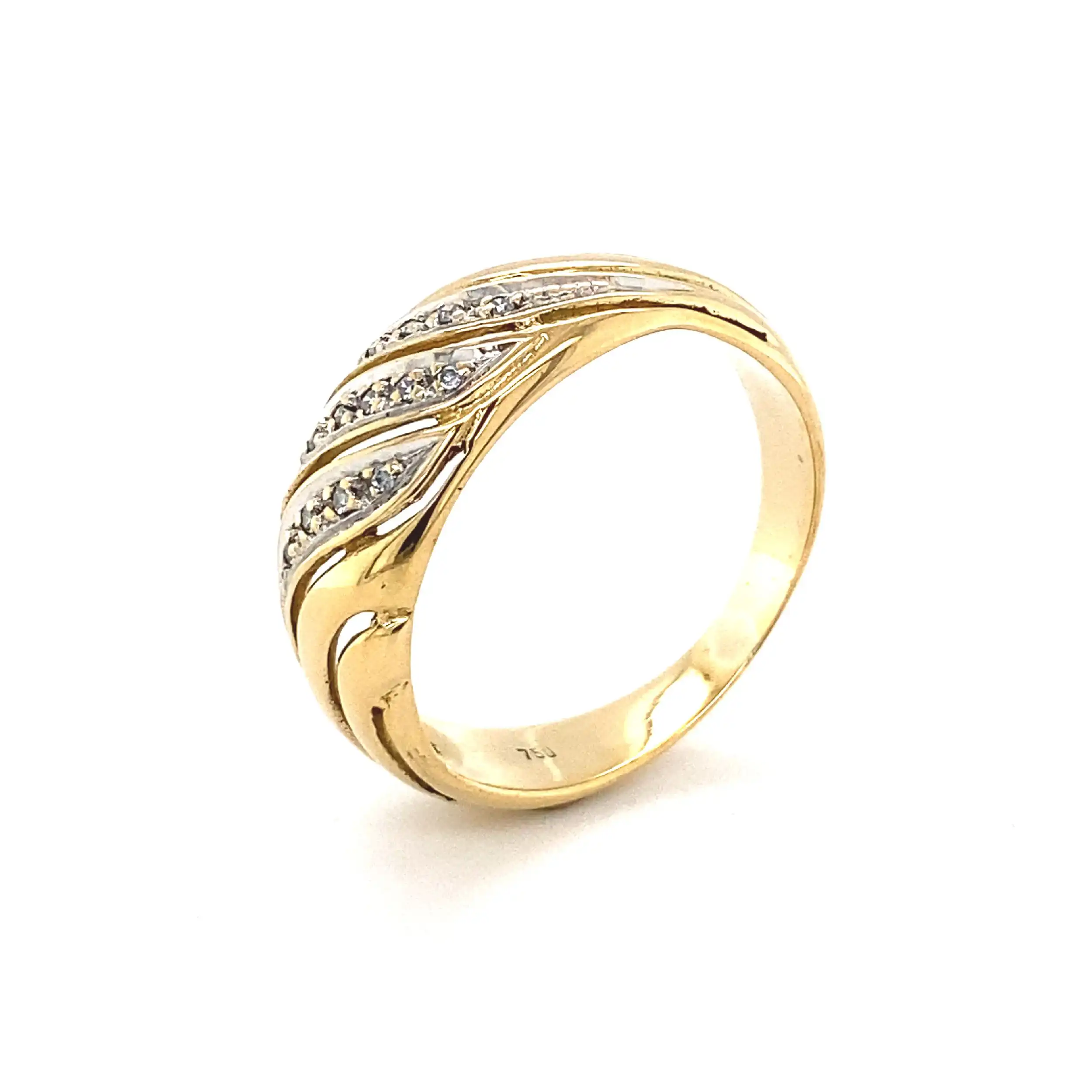 Ring Bicolor mit Diamanten