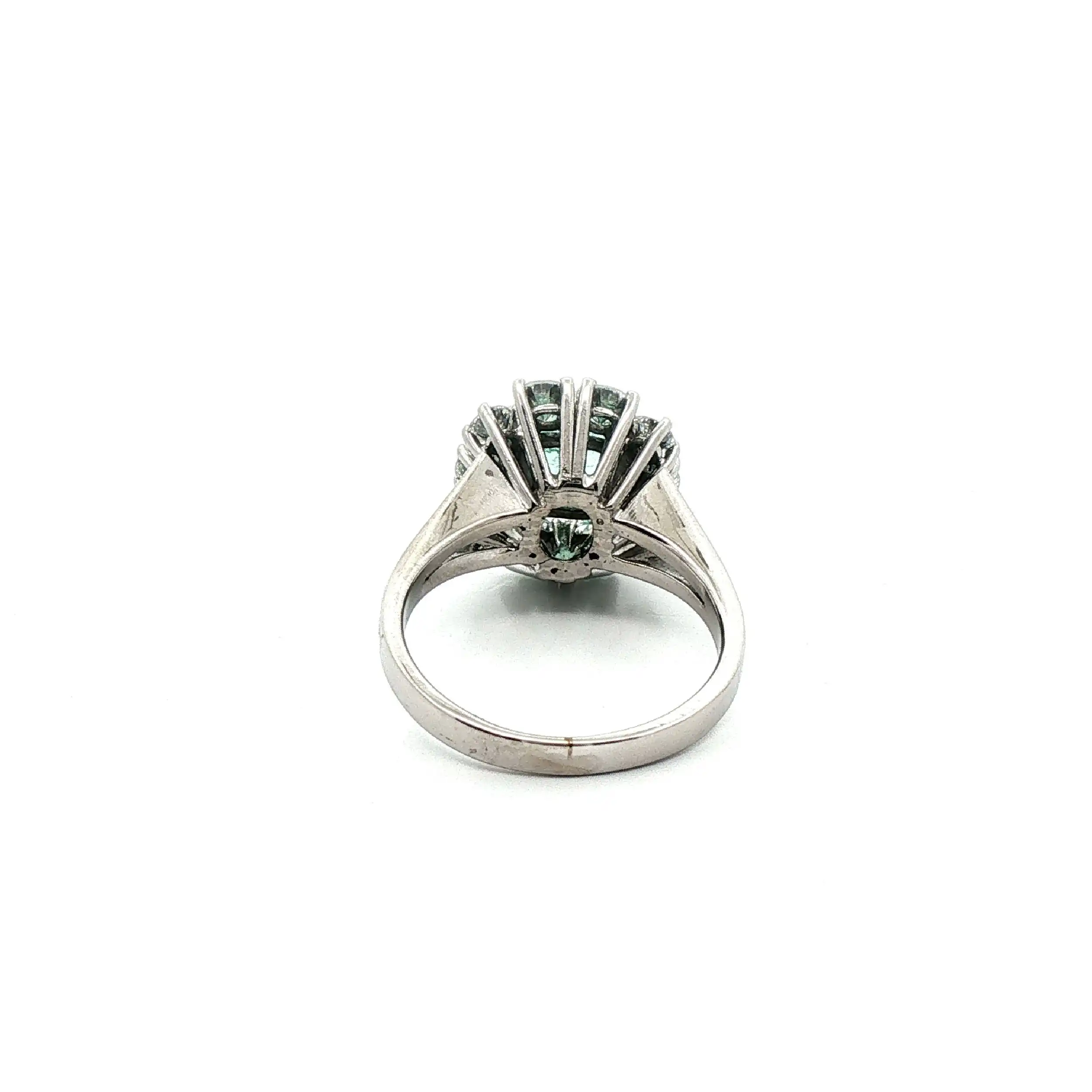 Ring Weißgold mit Smaragd und Brillanten