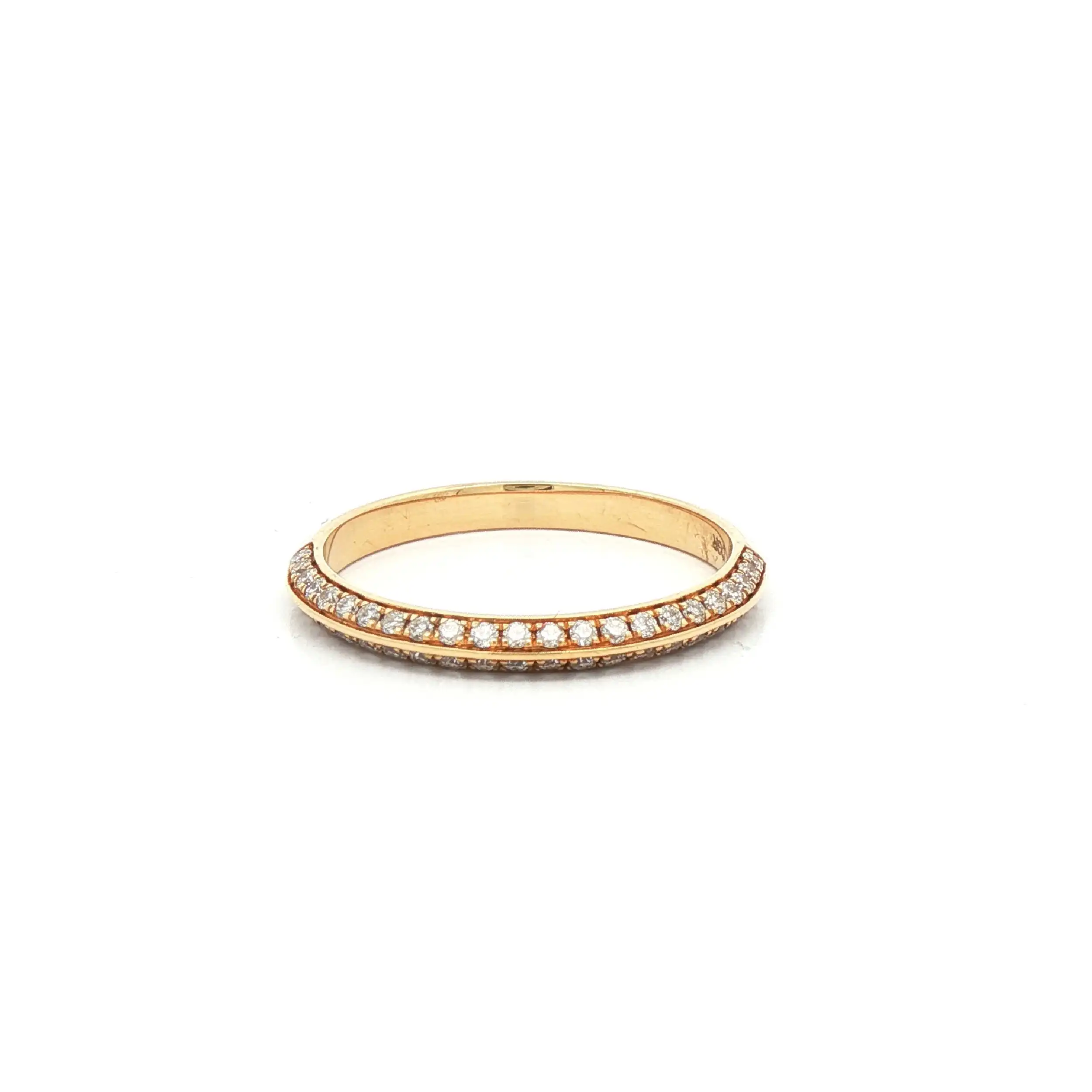 Halbmemoryring Gelbgold mit Brillanten