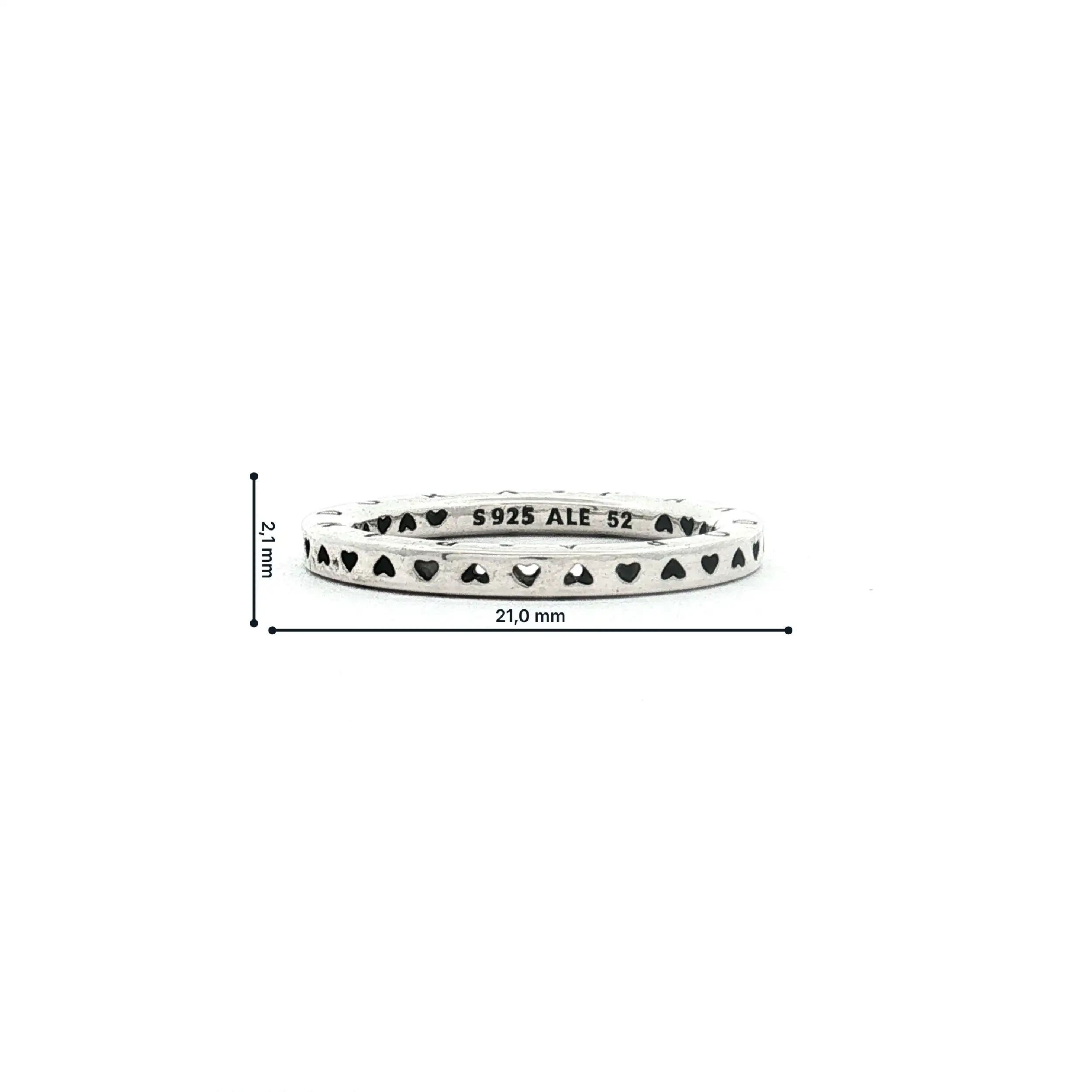 Ring Silber Pandora Herzen