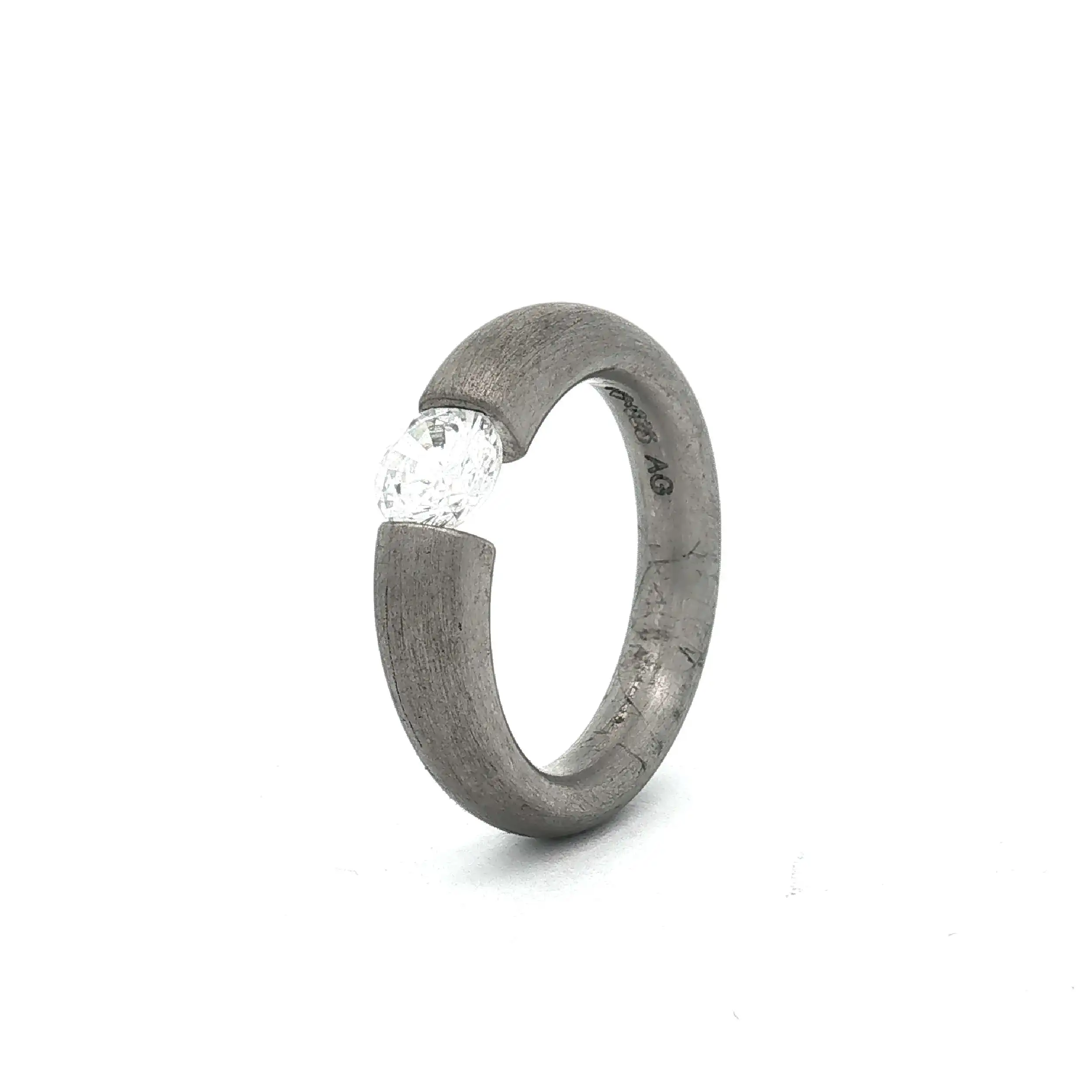 Spannring Silber Niessing "Musterring" mit Zirkonia Spannring Silber Niessing "Musterring" mit Zirkonia