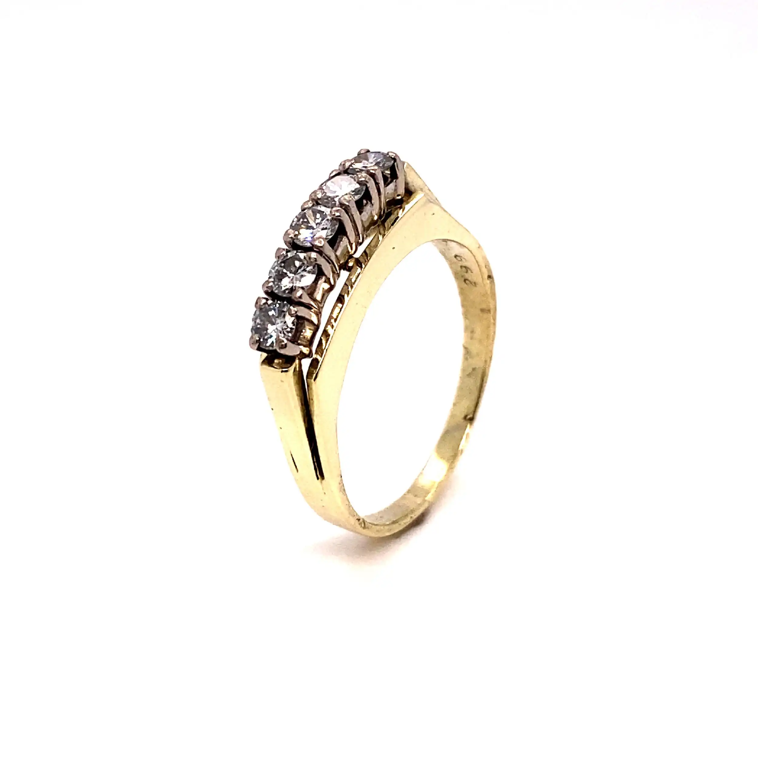 Halbmemoryring Bicolor mit Brillanten Halbmemoryring Bicolor mit Brillanten