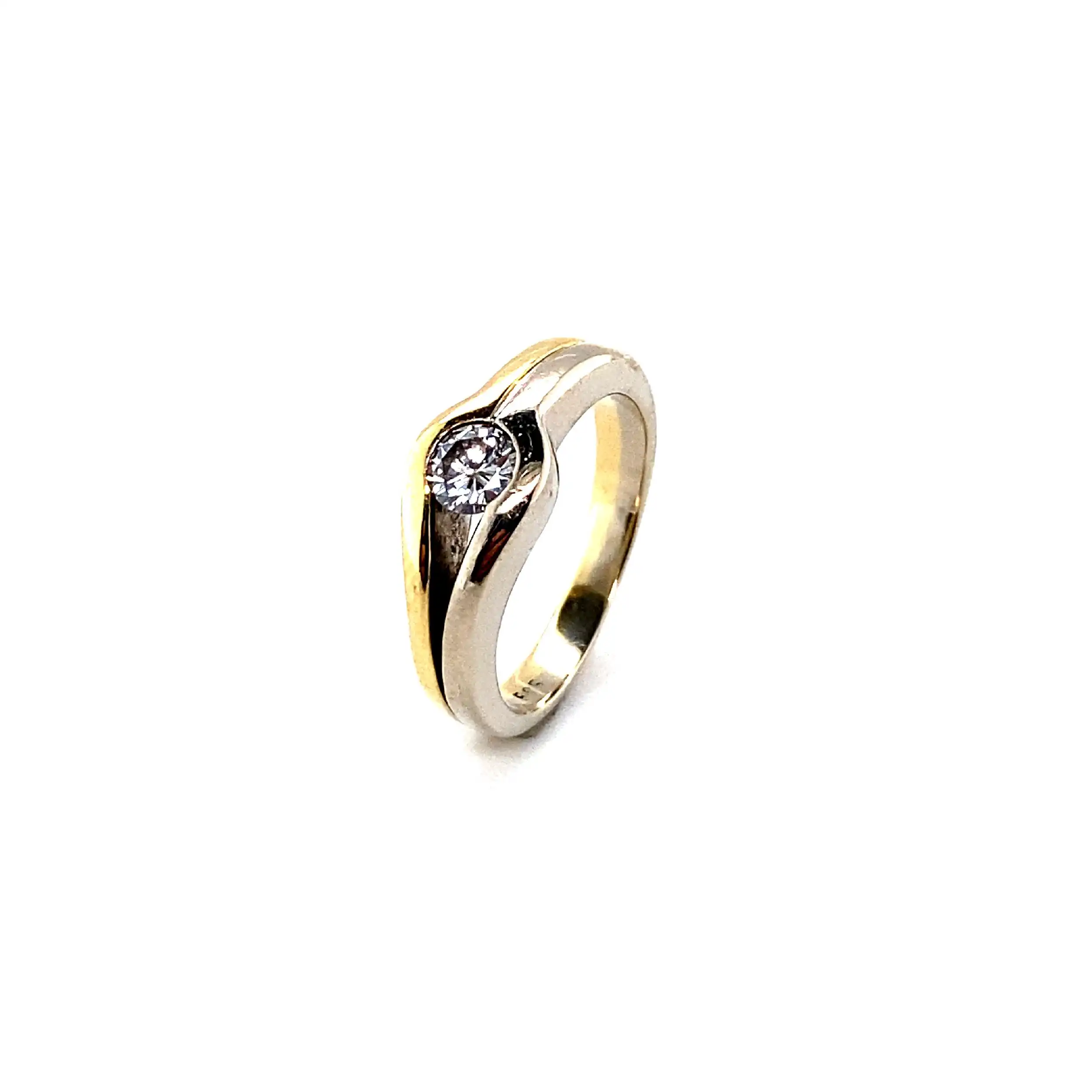 Ring Bicolor mit Brillant Ring Bicolor mit Brillant