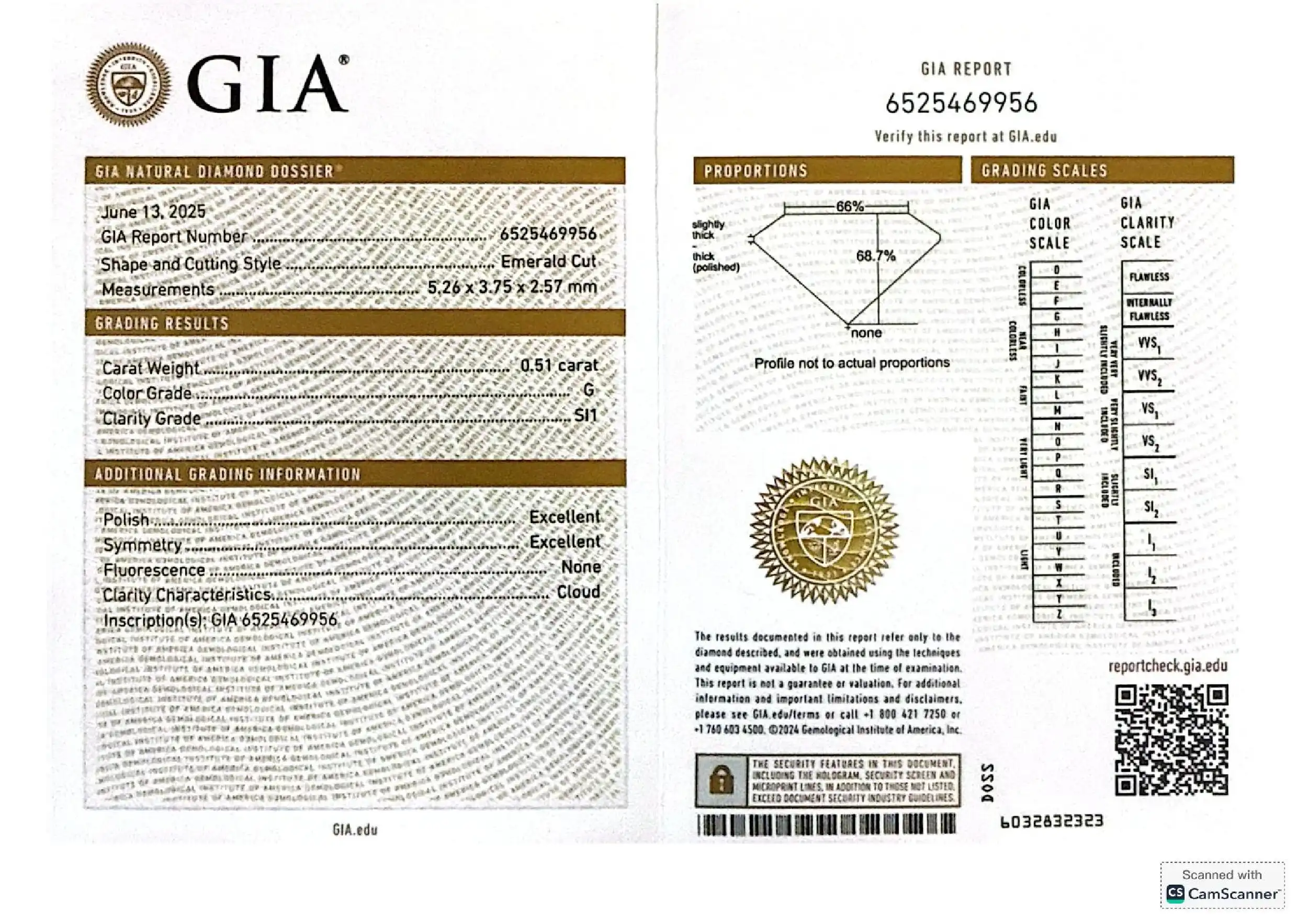 Ohrstecker Gelbgold mit zwei Smaragd Diamanten mit GIA Zertifikat