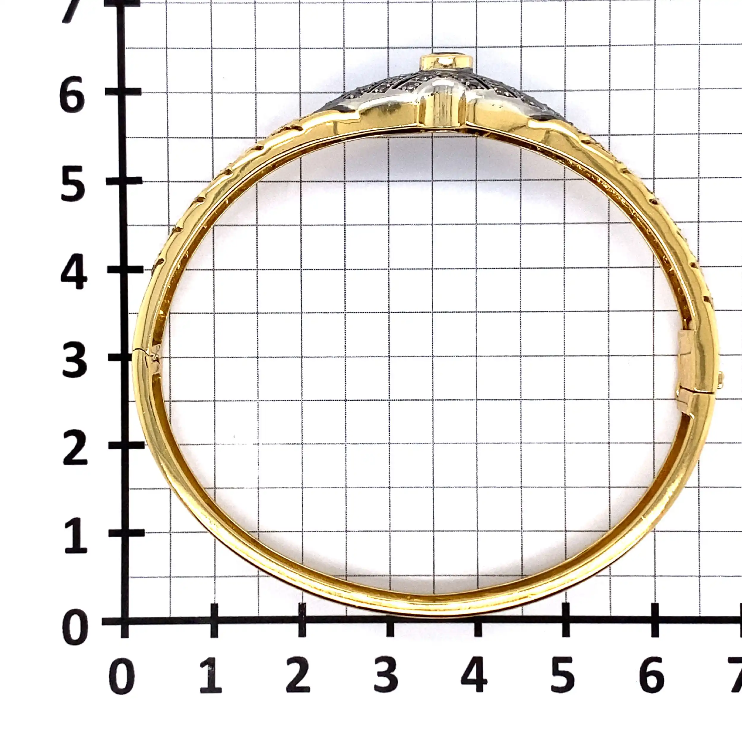 Armreif Bicolor mit Saphir & Diamanten