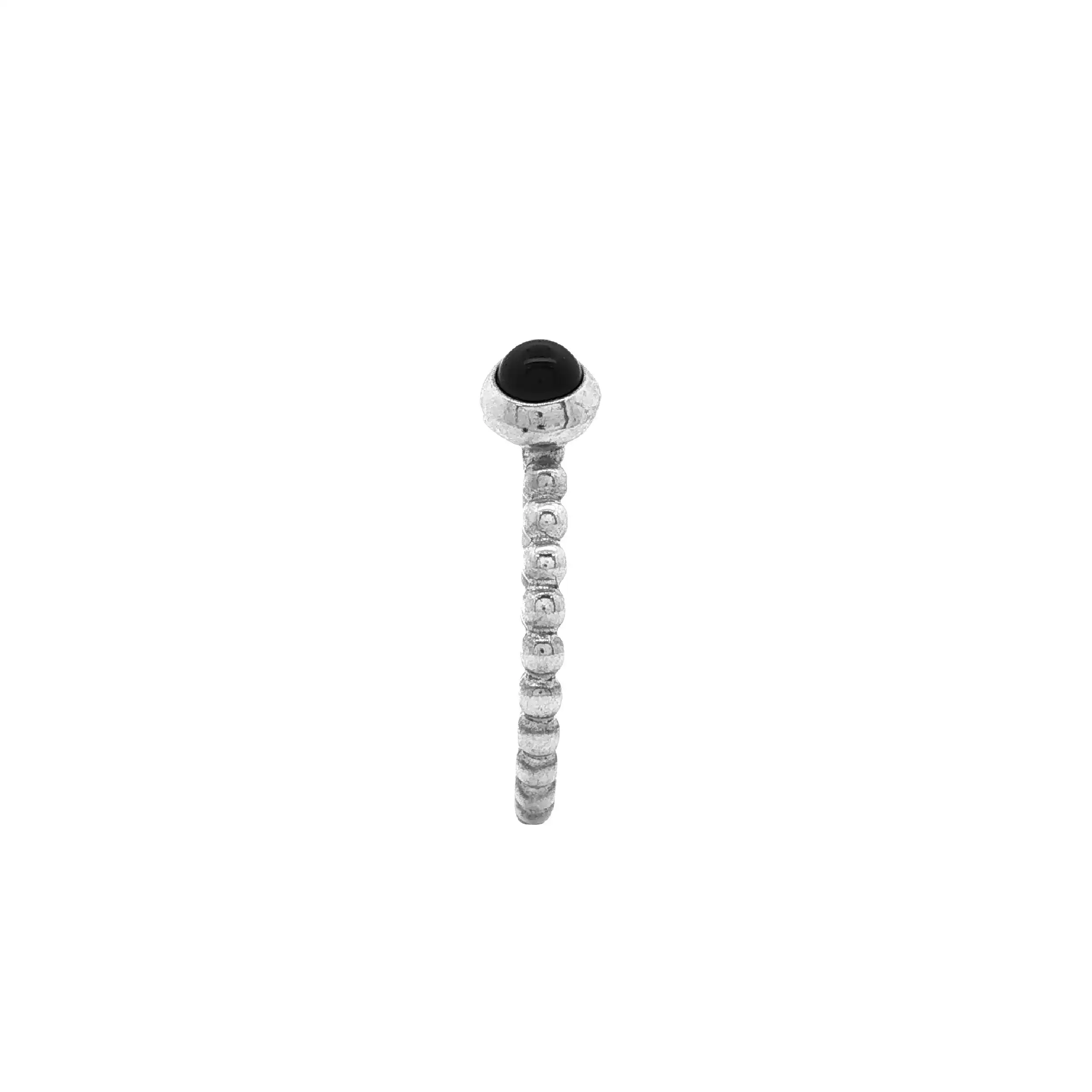 Ring Silber Pandora Kügelchenring mit Onyx Ring Silber Pandora Kügelchenring mit Onyx