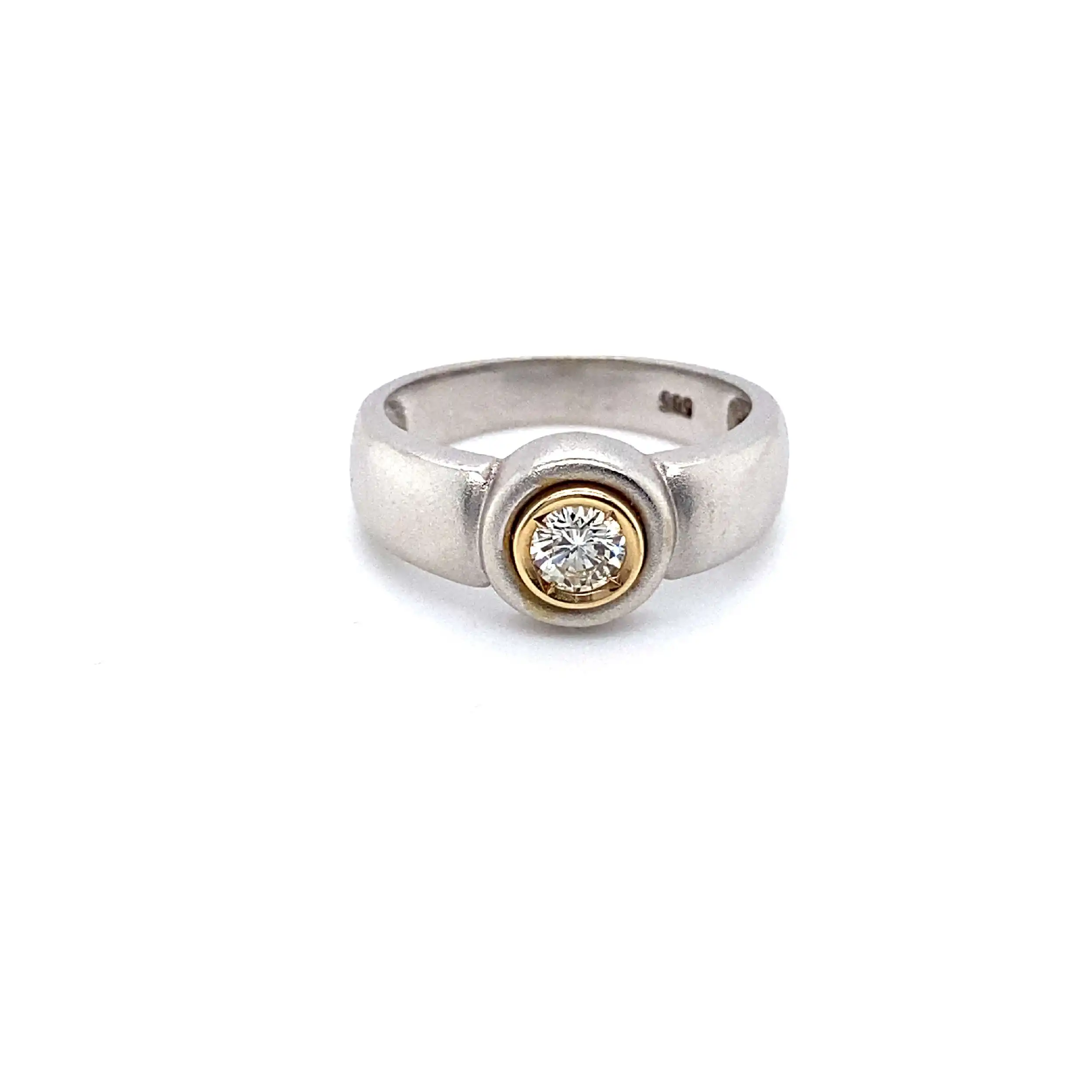Ring bicolor mit Solitär Brillant Ring bicolor mit Solitär Brillant