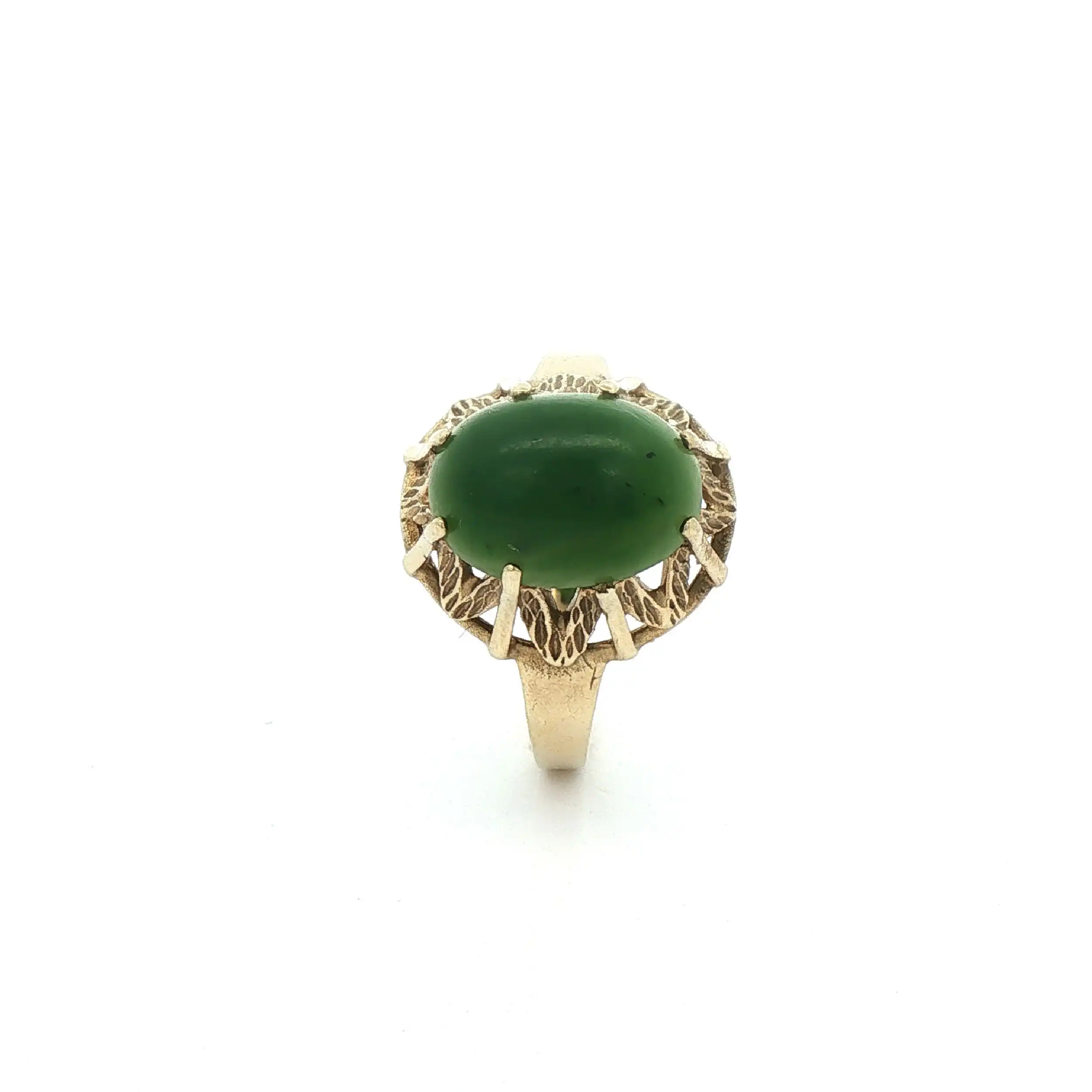 Ring Gelbgold mit Jade Stein Ring Gelbgold mit Jade Stein