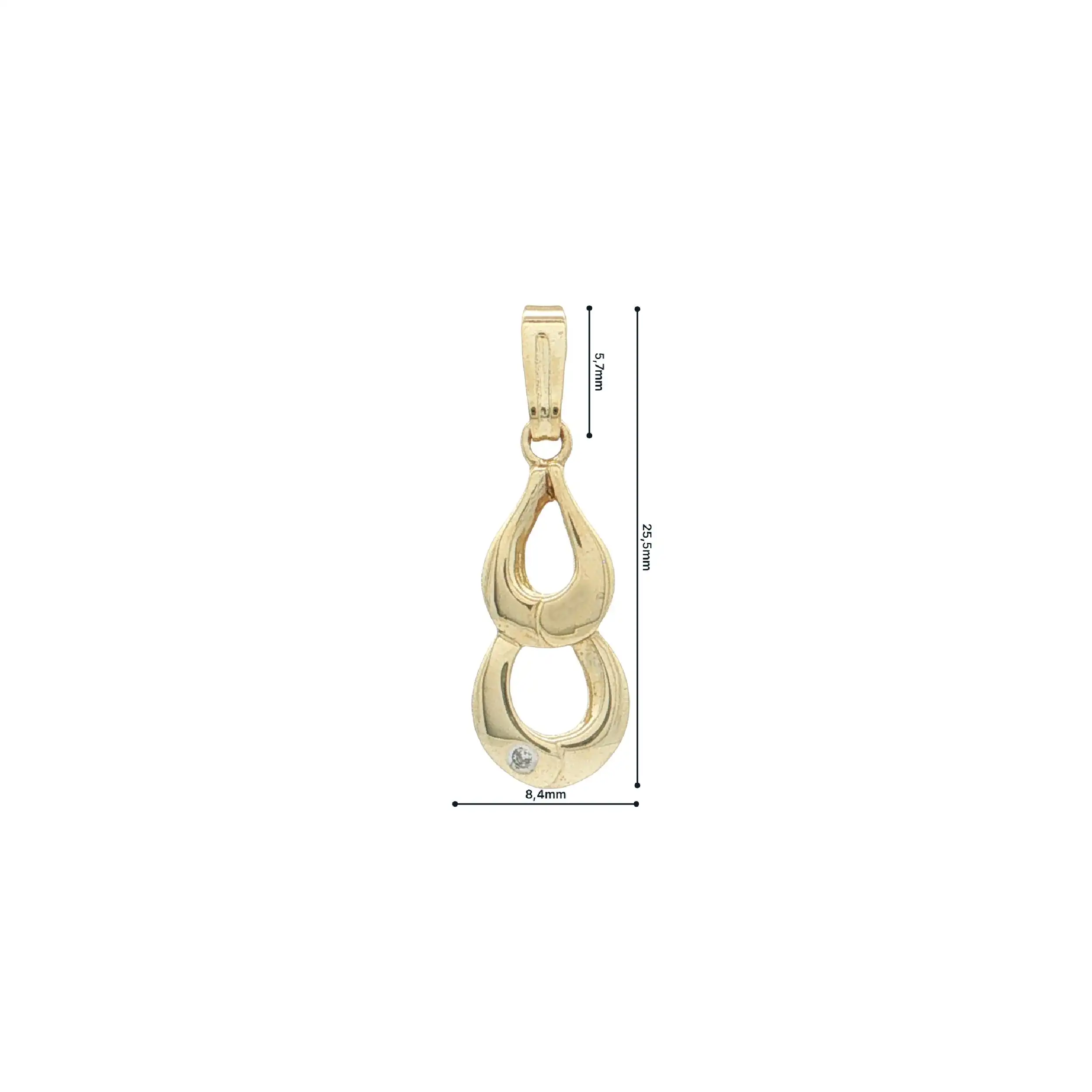 Anhänger Gelbgold mit Diamant