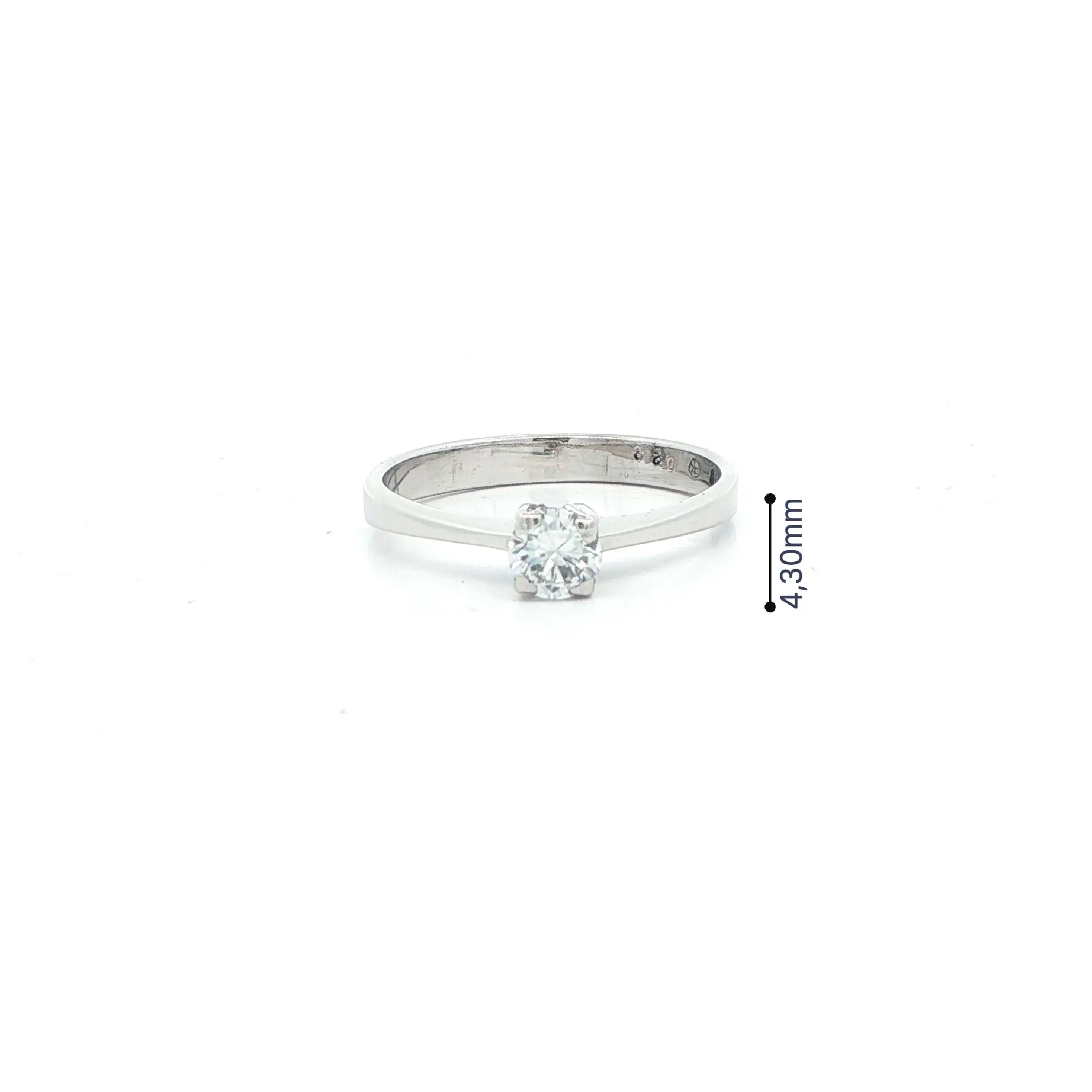 Ring Weißgold mit Brillant Solitär