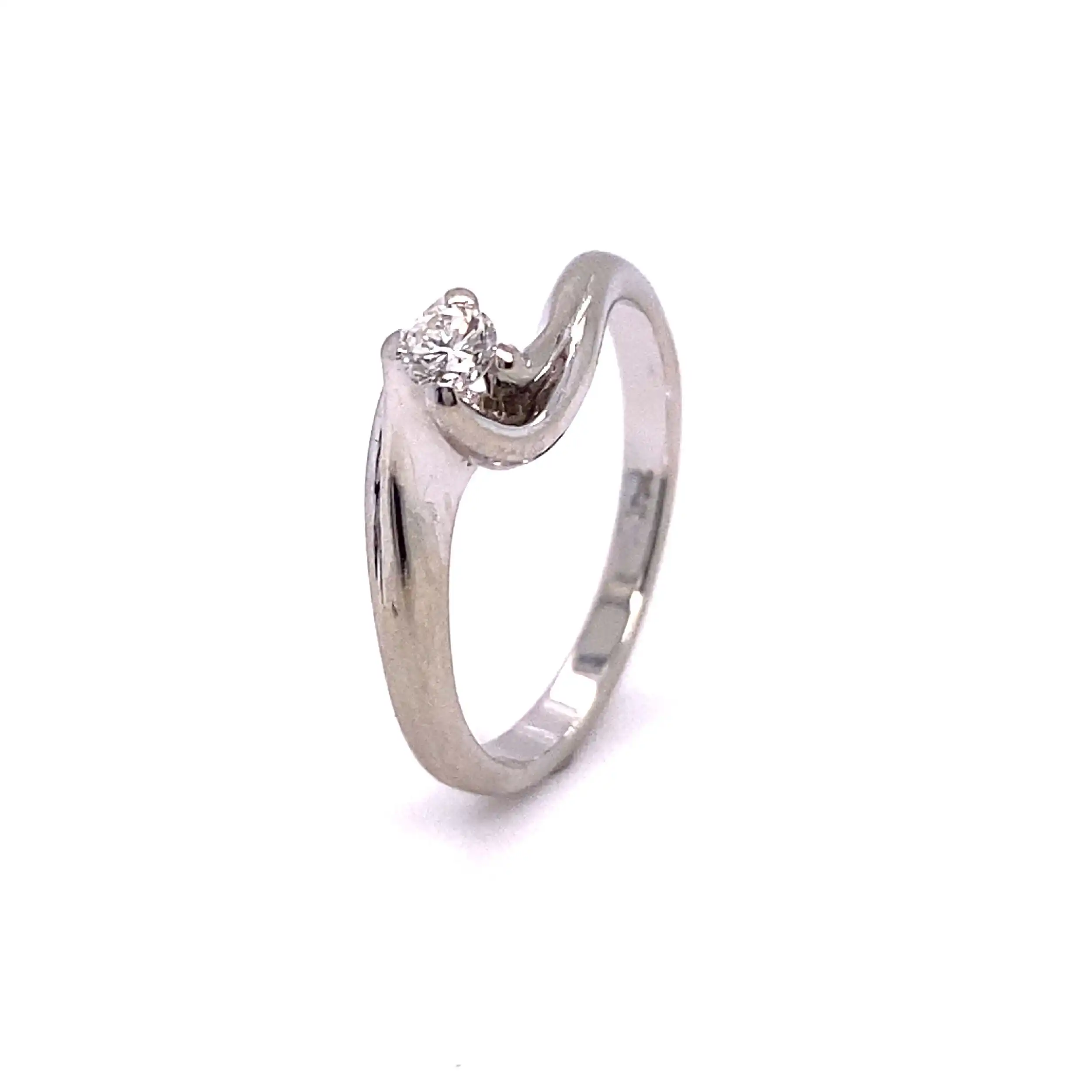 Ring Weißgold mit Brillant Ring Weißgold mit Brillant