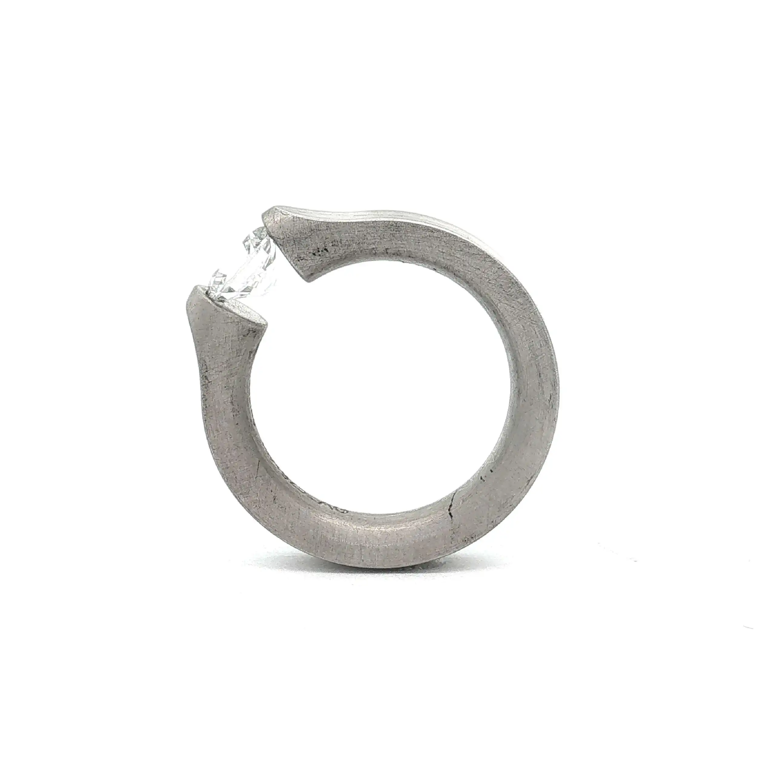 Spannring Silber Niessing "Musterring" mit Zirkonia
