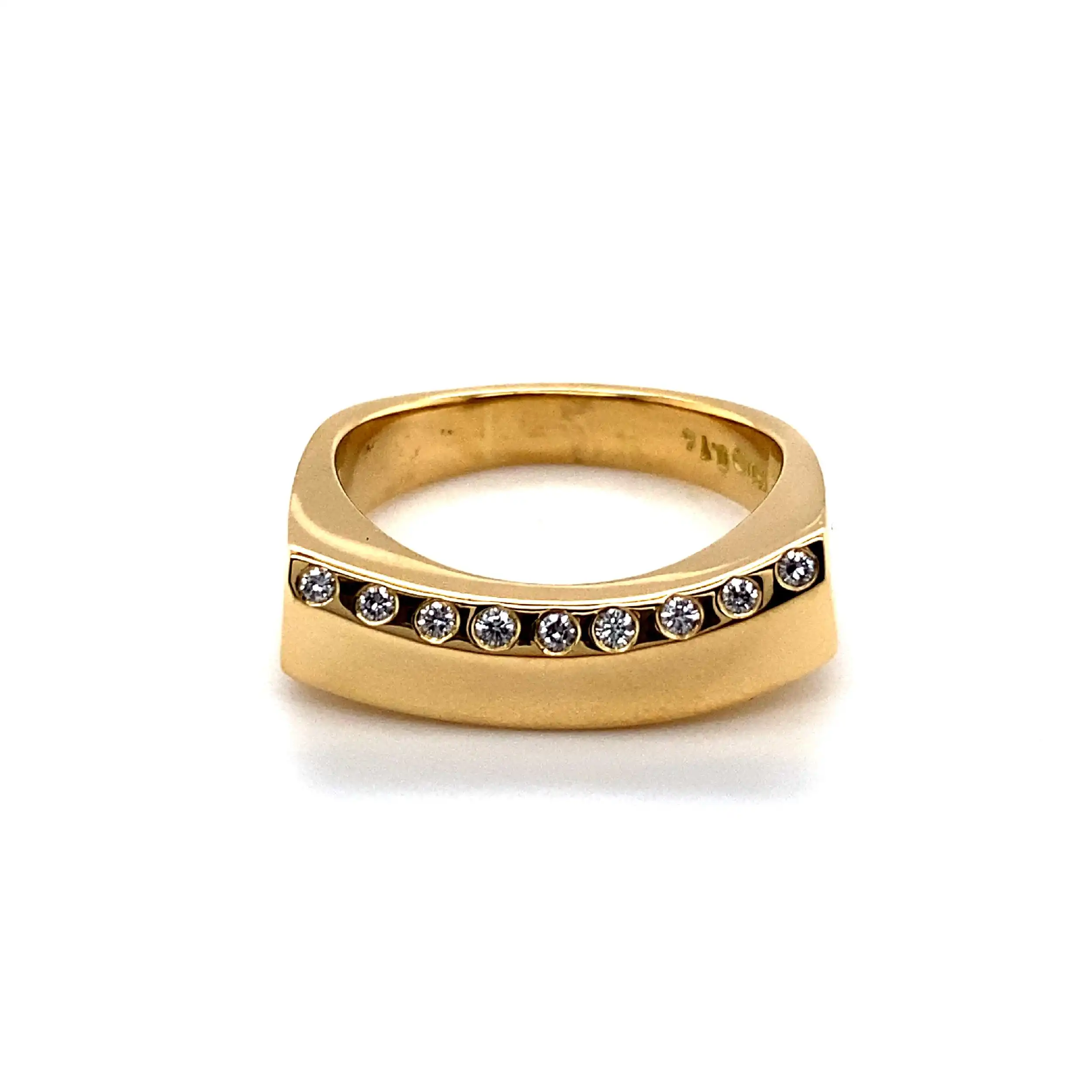 Ring Gelbgold mit Brillanten , graviert mit 0,14ct Ring Gelbgold mit Brillanten , graviert mit 0,14ct