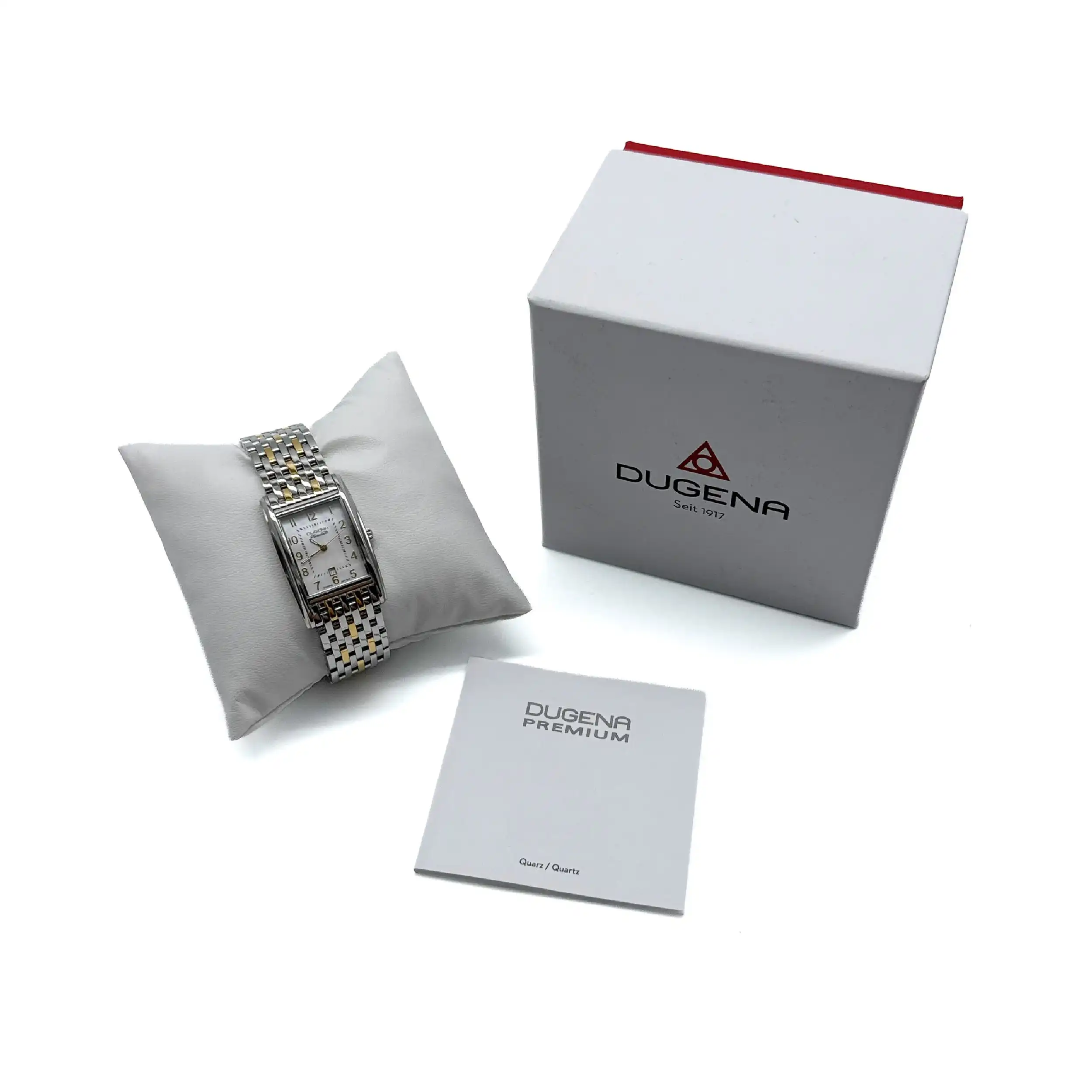 Damenuhr Dugena Quadra Artdéco 7000122-1 mit Box