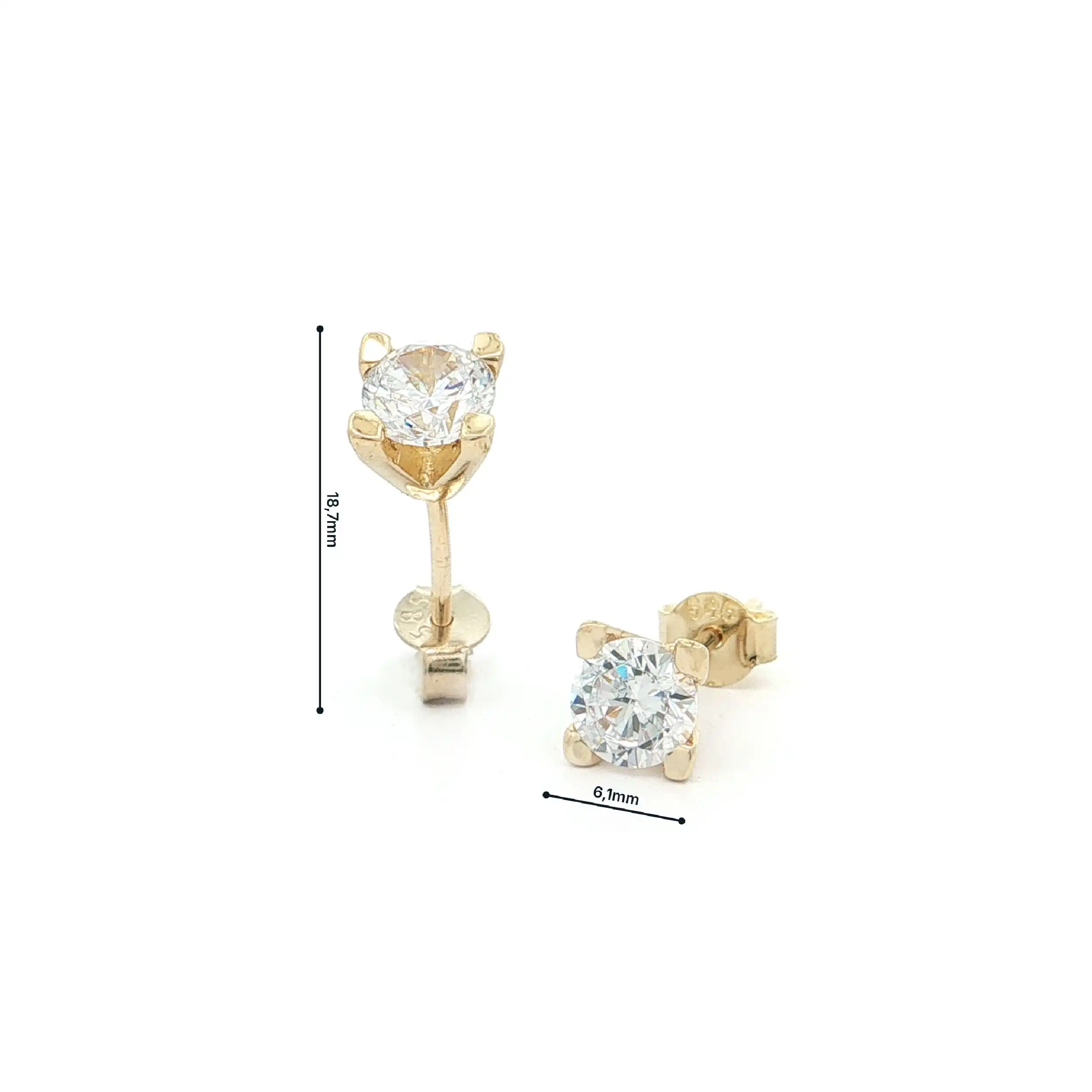 Solitärohrstecker mit Zirkonia Solitärohrstecker mit Zirkonia