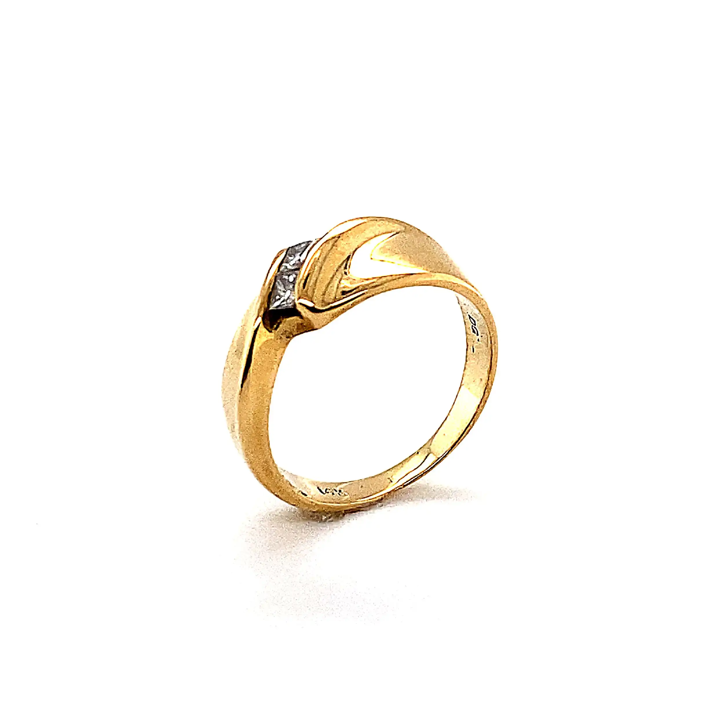 Ring Gelbgold mit Diamanten
