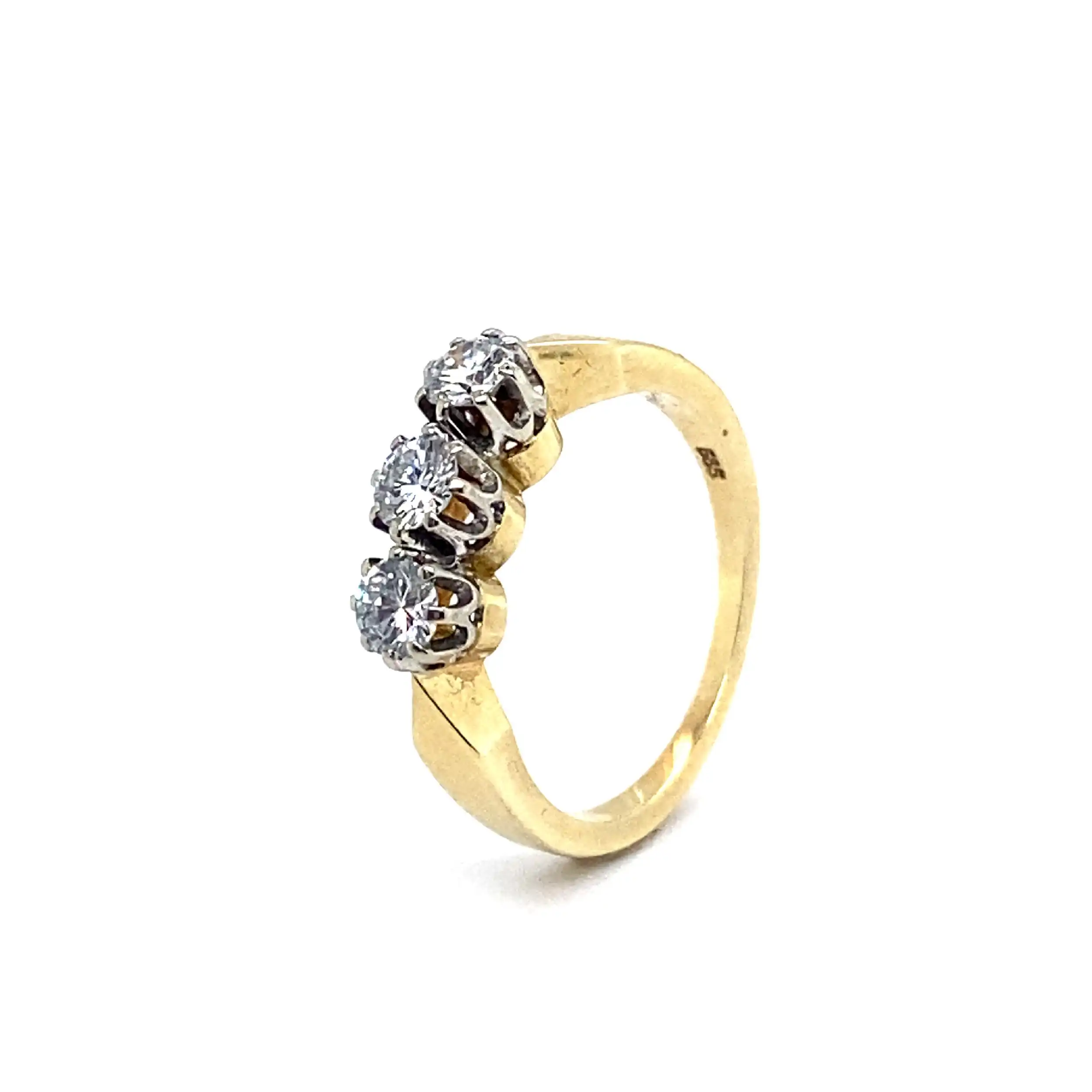Ring bicolor mit 3 Brillanten Ring bicolor mit 3 Brillanten