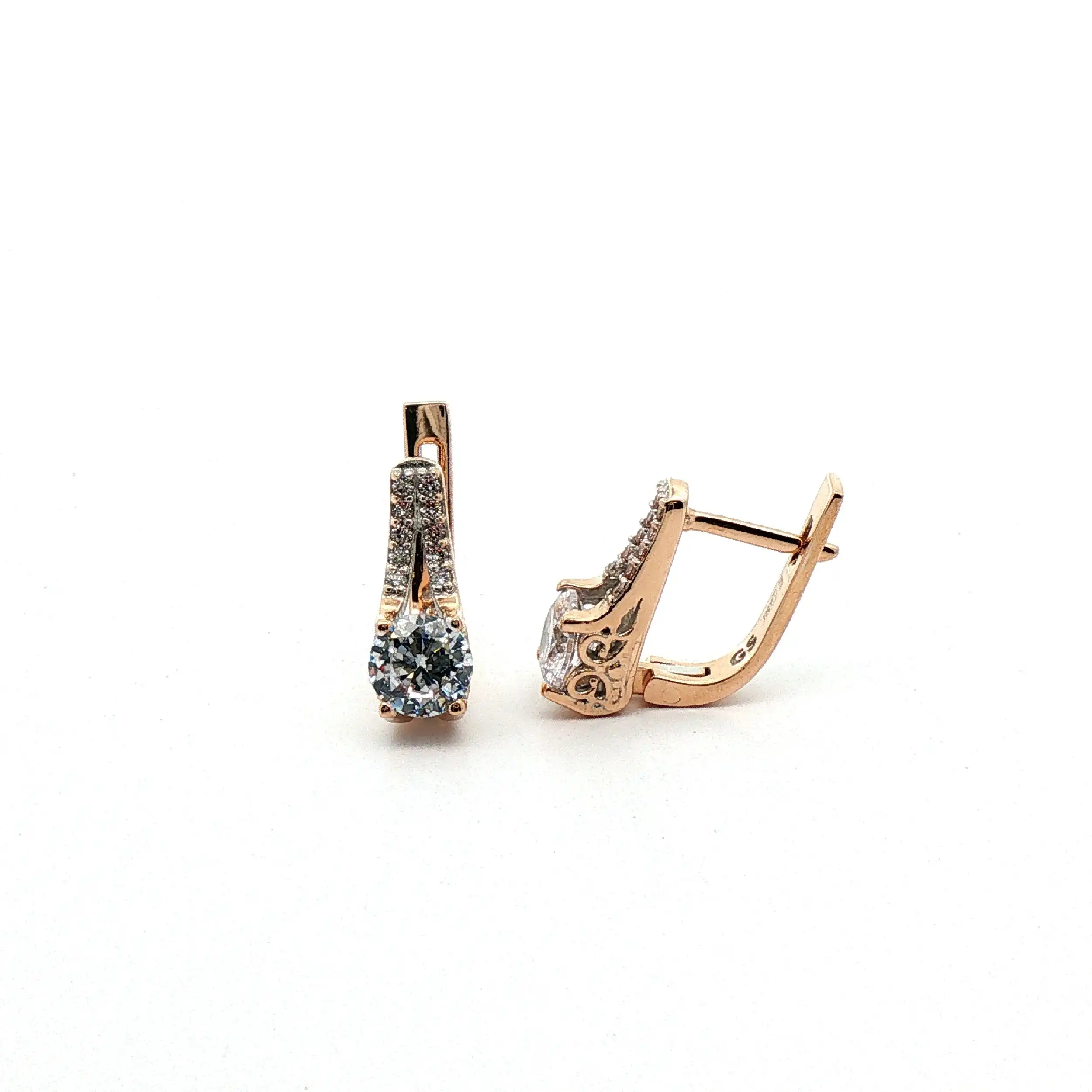 Ohrstecker Rotgold mit Zirkonia Ohrstecker Rotgold mit Zirkonia