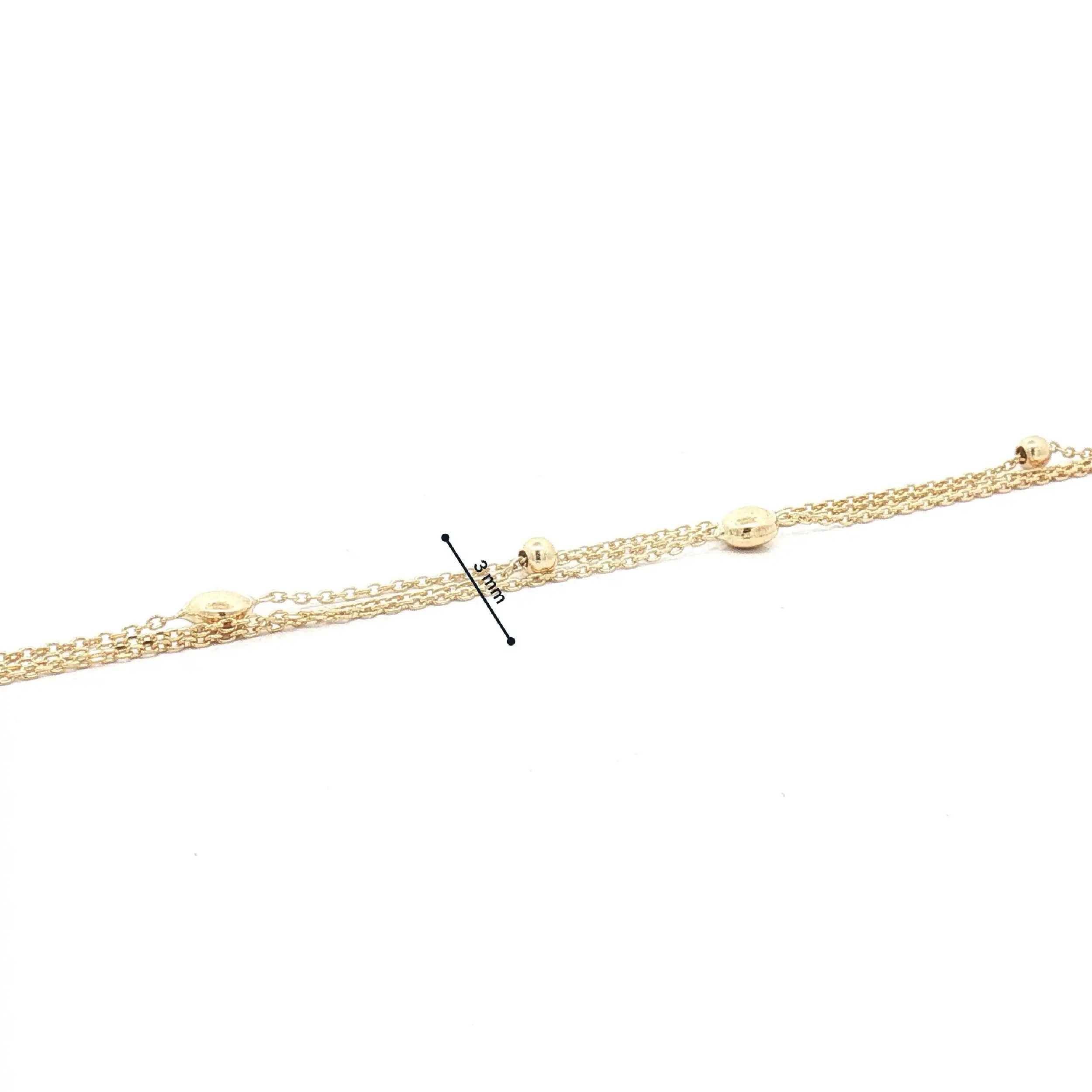 Armband Gelbgold 3-reihig mit Elementen Armband Gelbgold 3-reihig mit Elementen