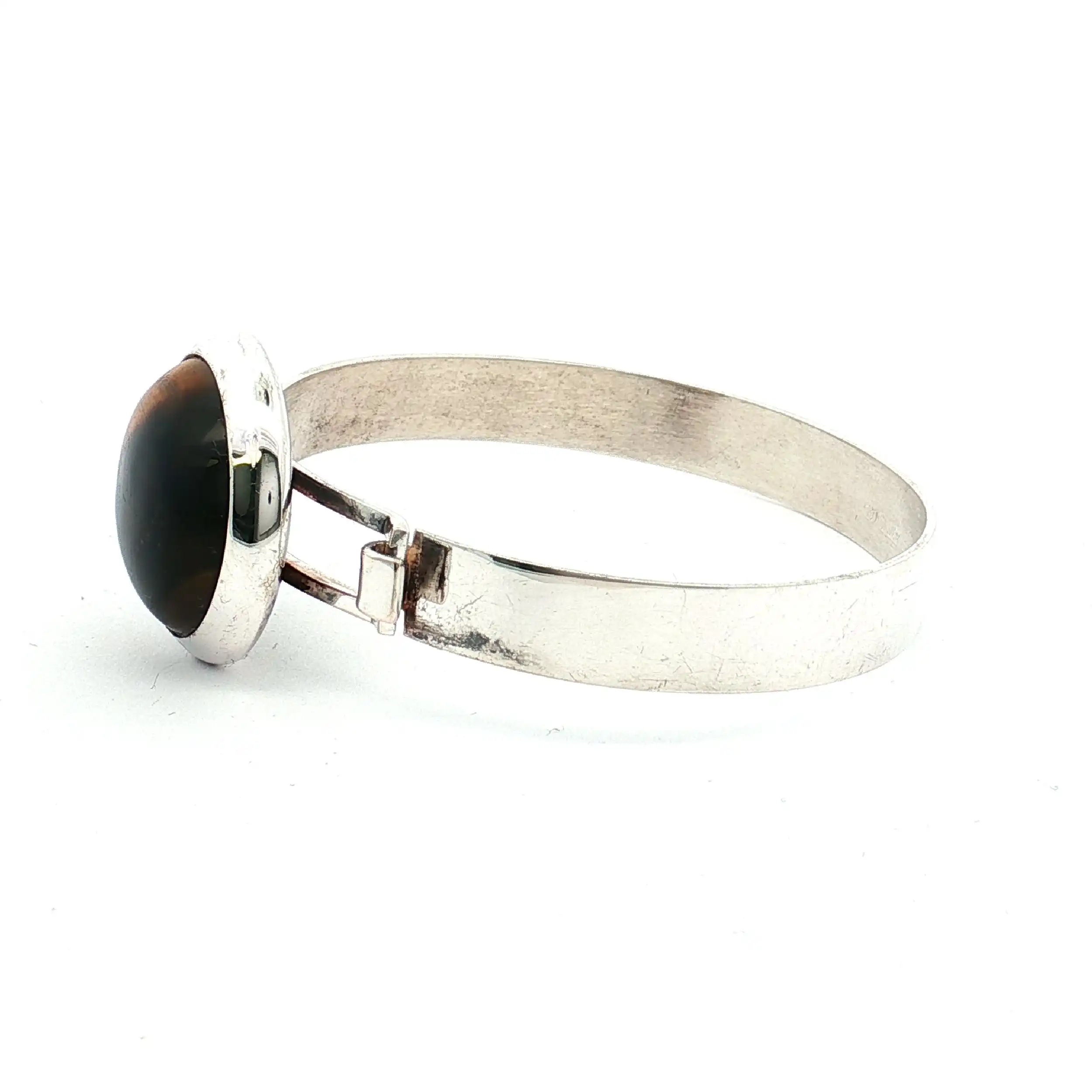 Armreif Silber mit Tigerauge