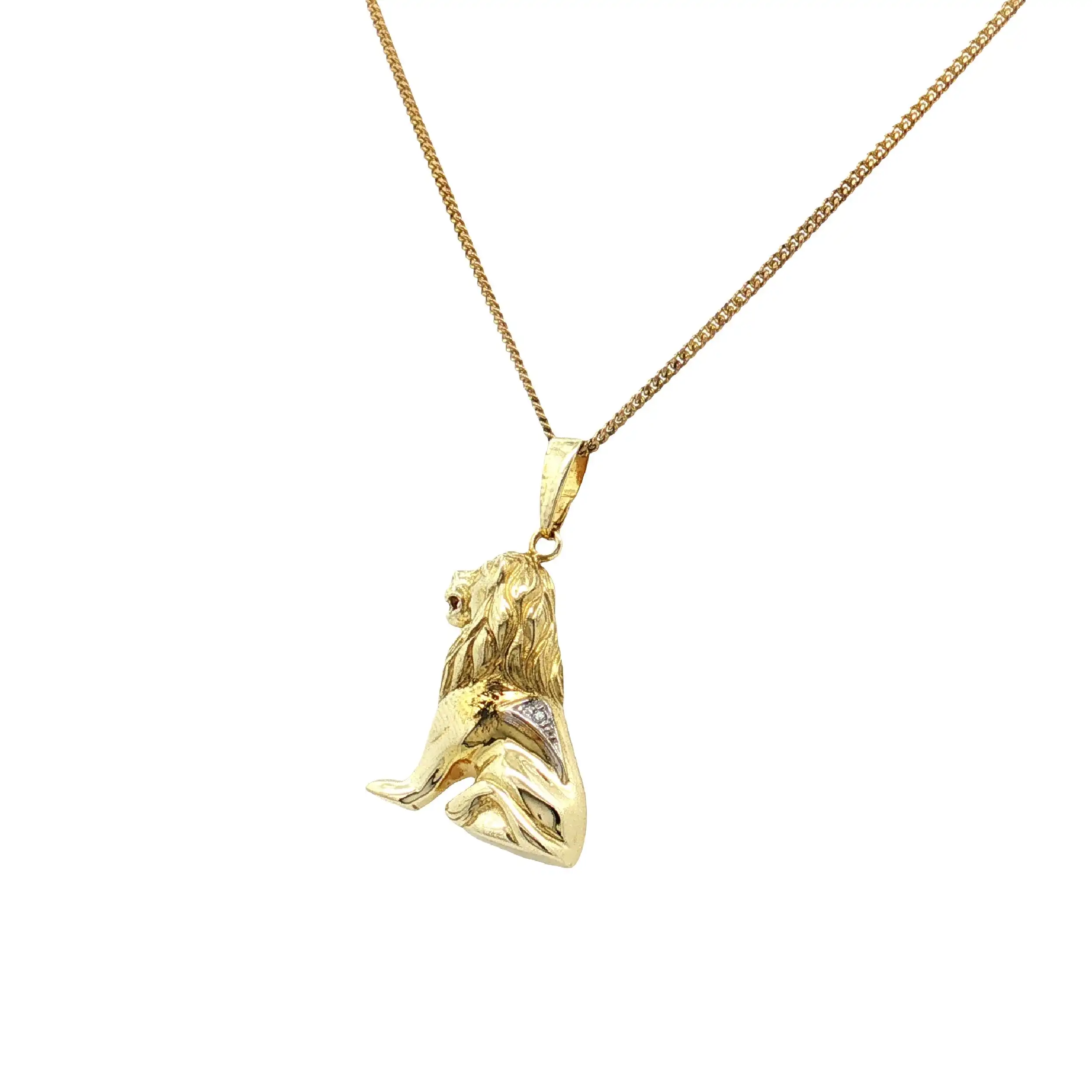 Kette Gelbgold mit Anhänger Löwe Kette Gelbgold mit Anhänger Löwe