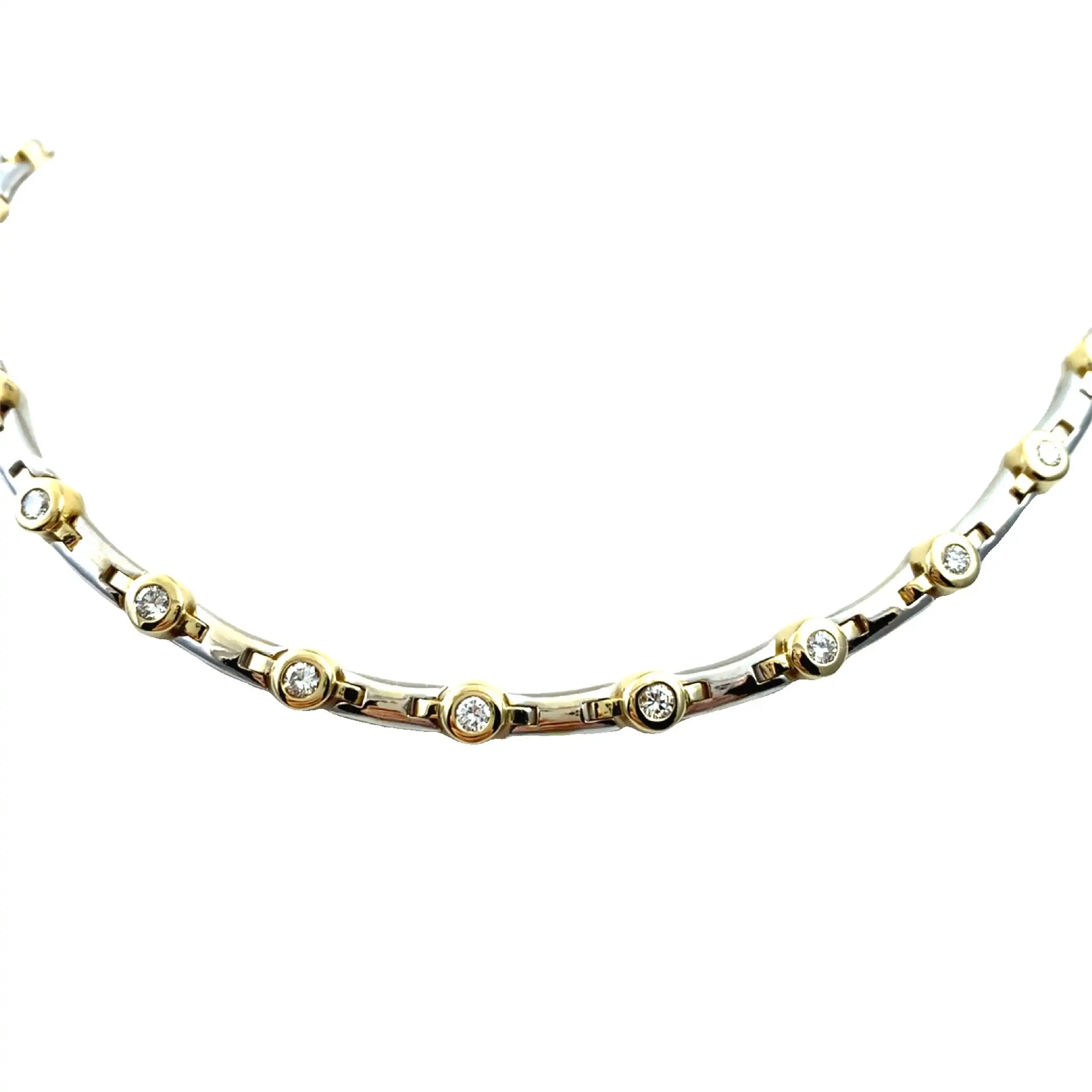 Collier Bicolor mit Brillanten Collier Bicolor mit Brillanten