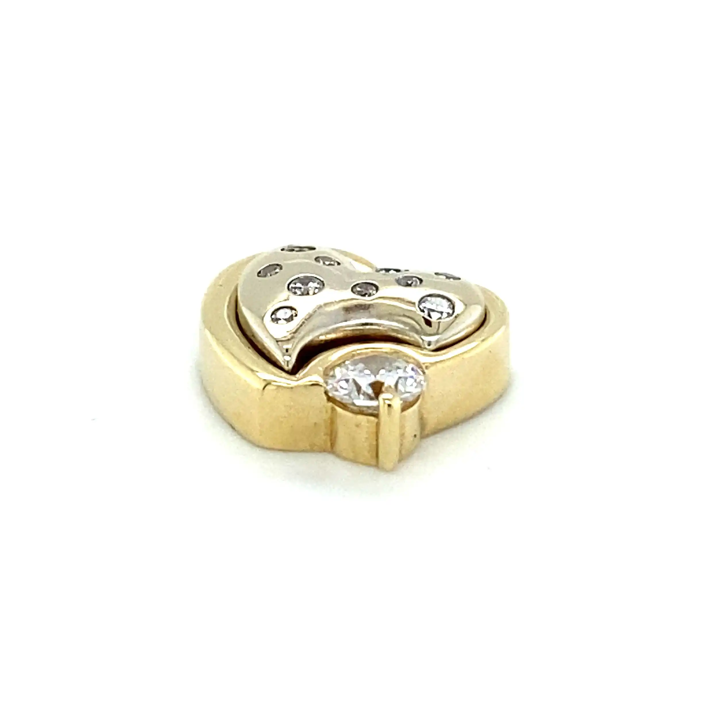 Anhänger Herz Bicolor mit Zirkonia Anhänger Herz Bicolor mit Zirkonia