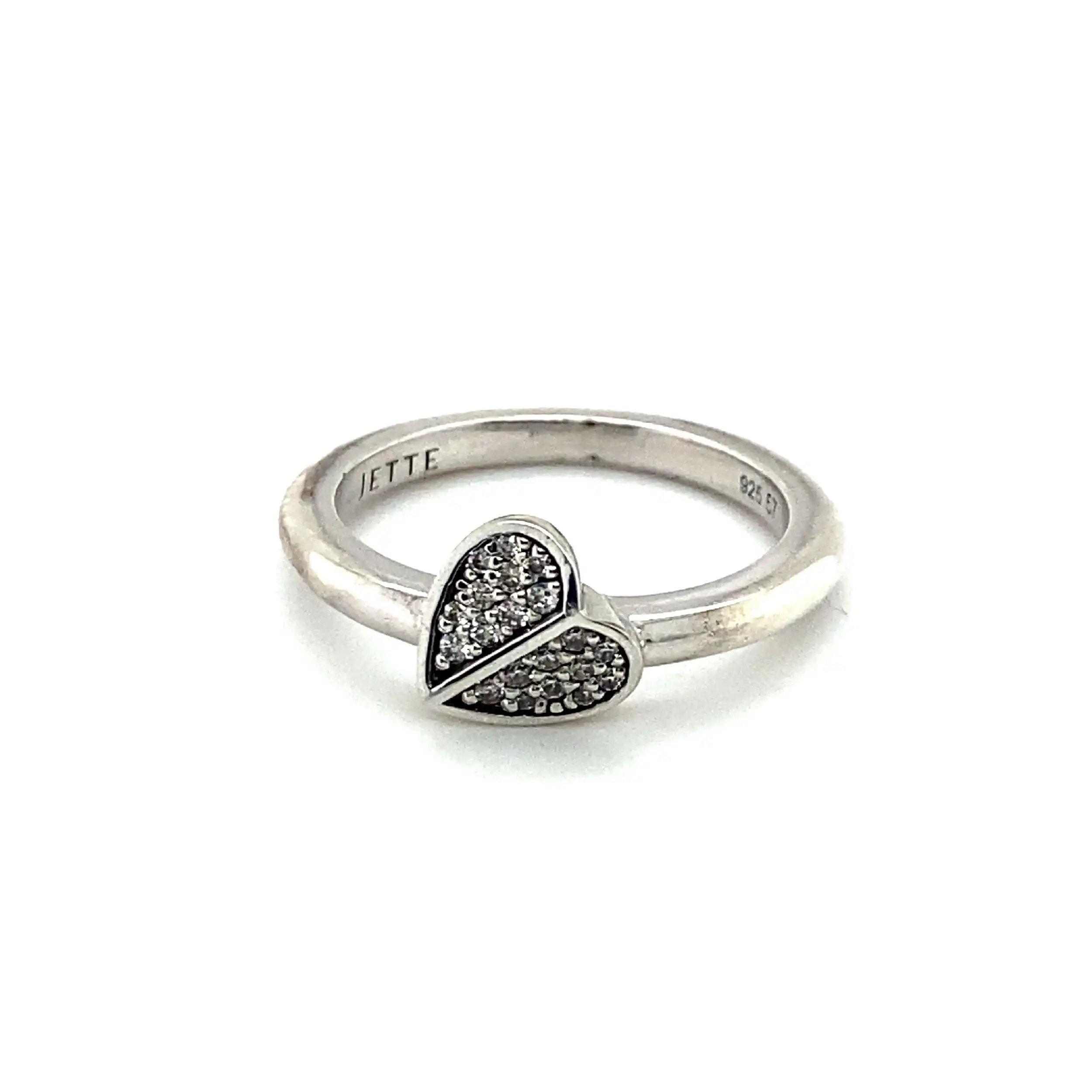 Ring Silber von Jette Herz mit Zirkonia Ring Silber von Jette Herz mit Zirkonia