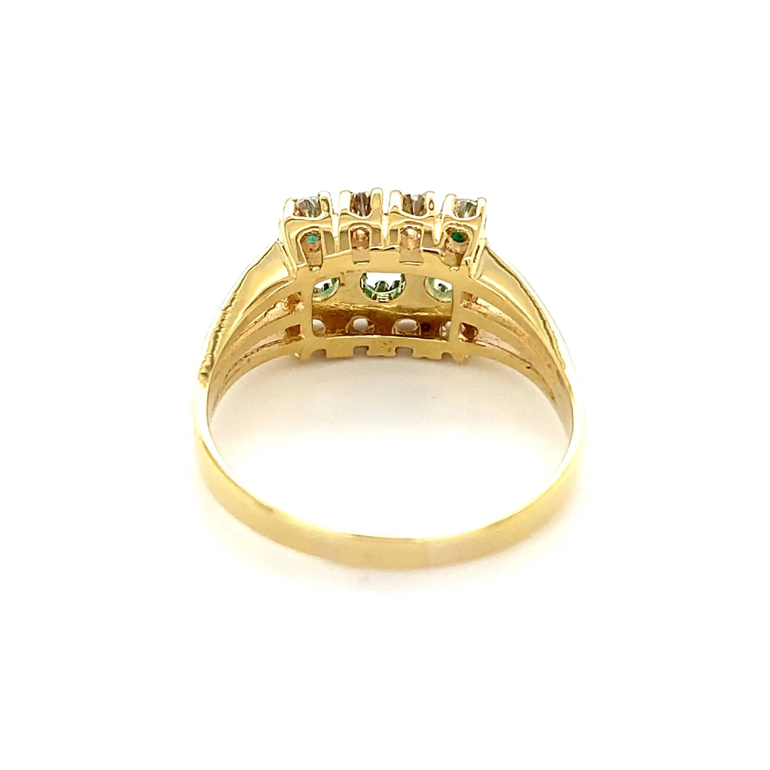 Ring Gelbgold mit Smaragden & Brillanten