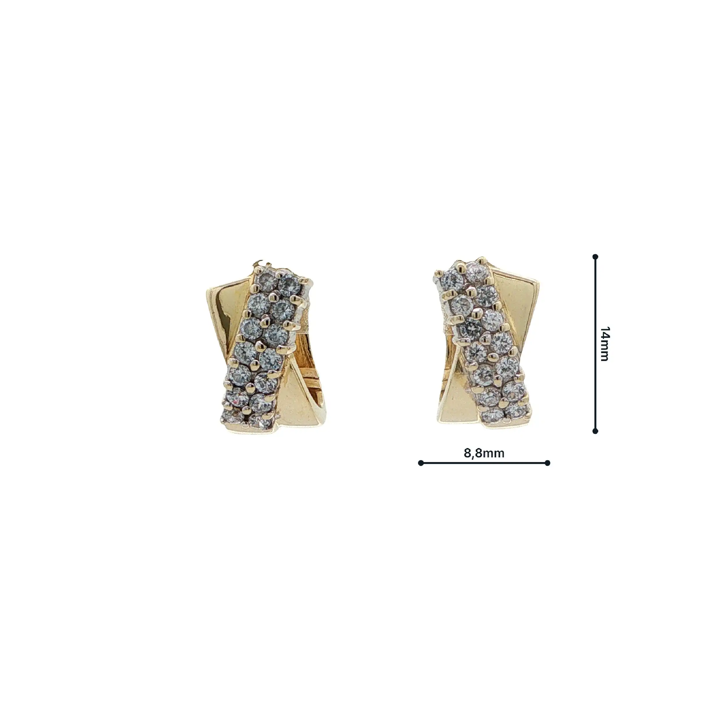 Ohrringe Gelbgold mit Zirkonia Ohrringe Gelbgold mit Zirkonia
