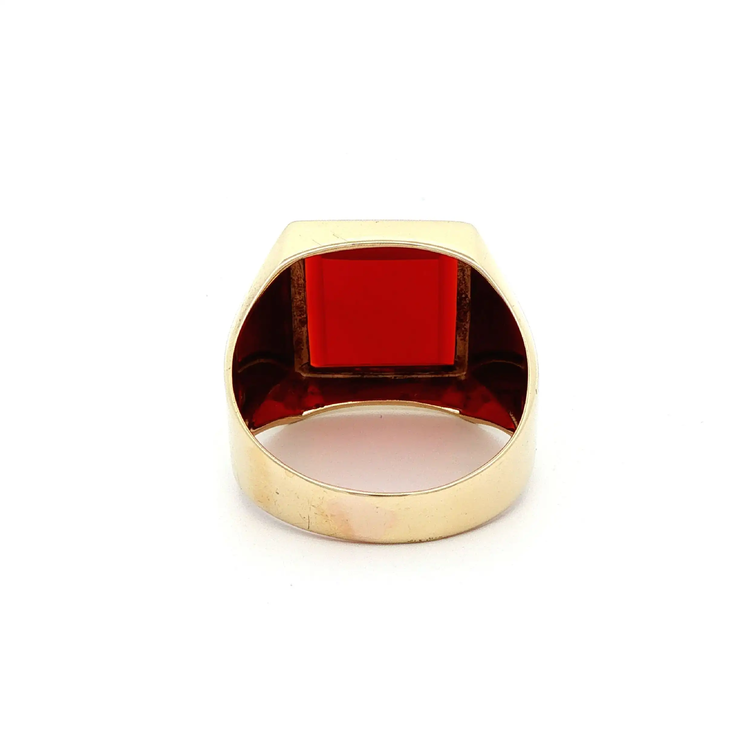 Ring Gelbgold mit rotem Farbstein Ring Gelbgold mit rotem Farbstein
