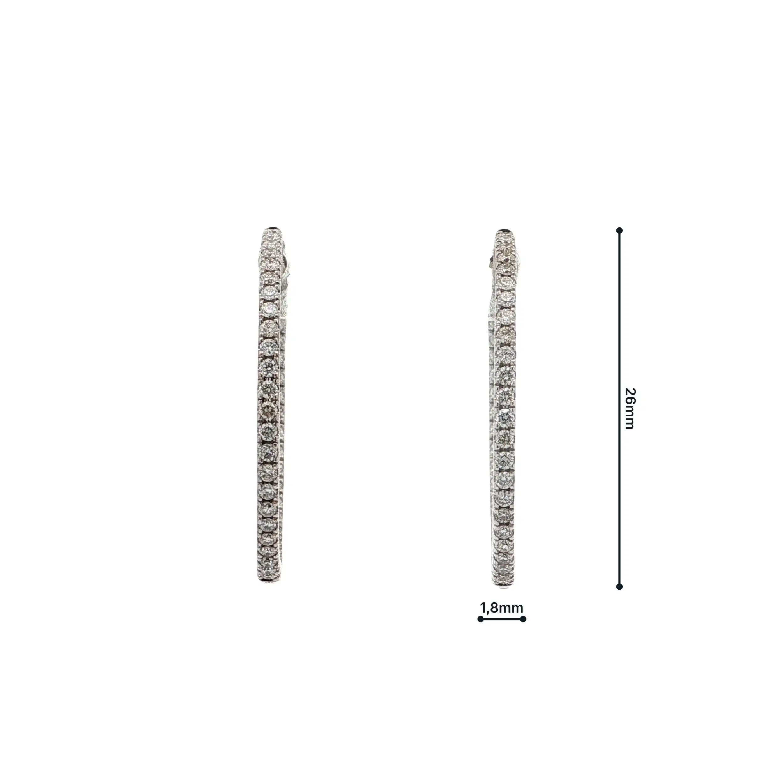 Creolen Weißgold mit Brillanten 0,72ct. TW/VSI