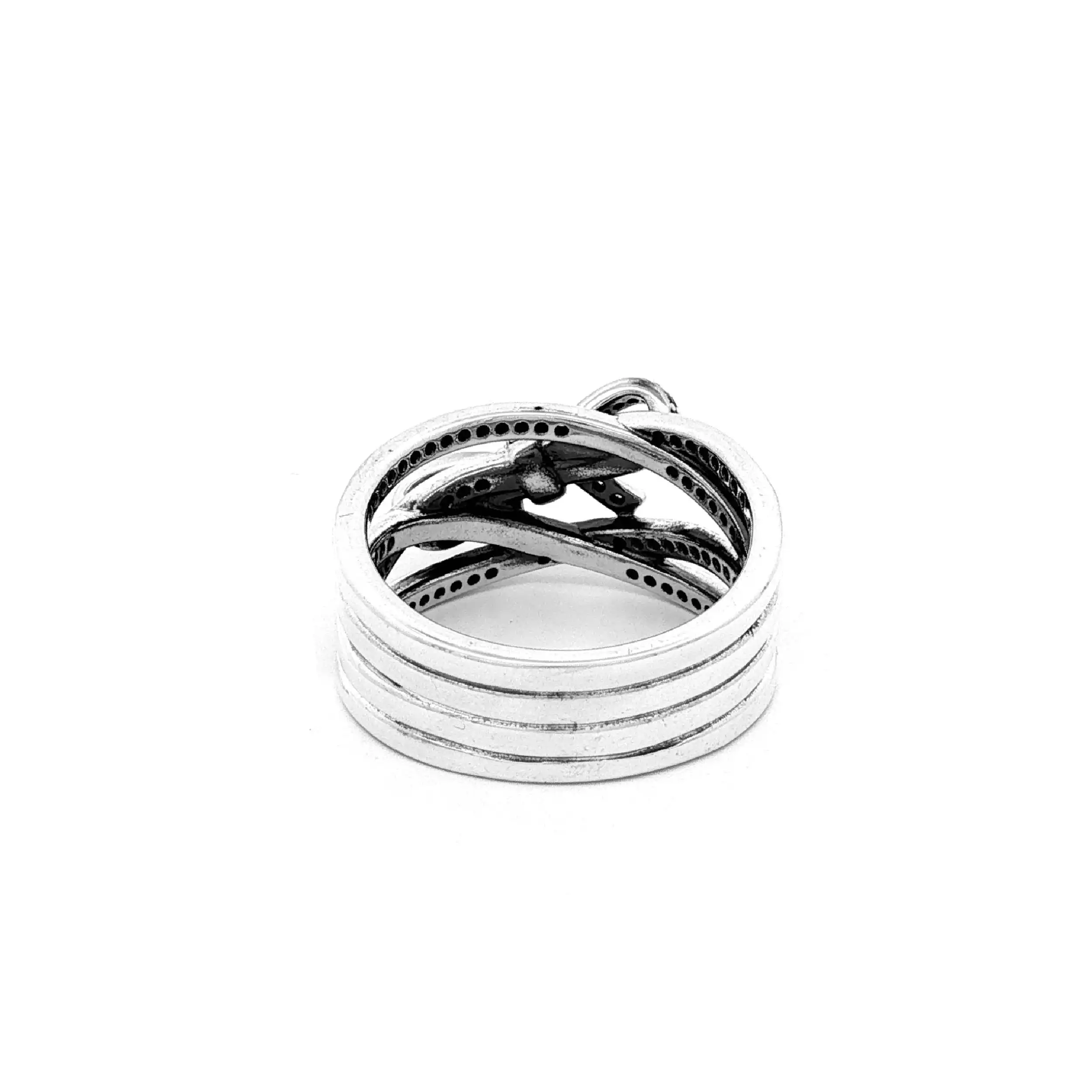 Ring Silber mit Schleife und Zirkonia