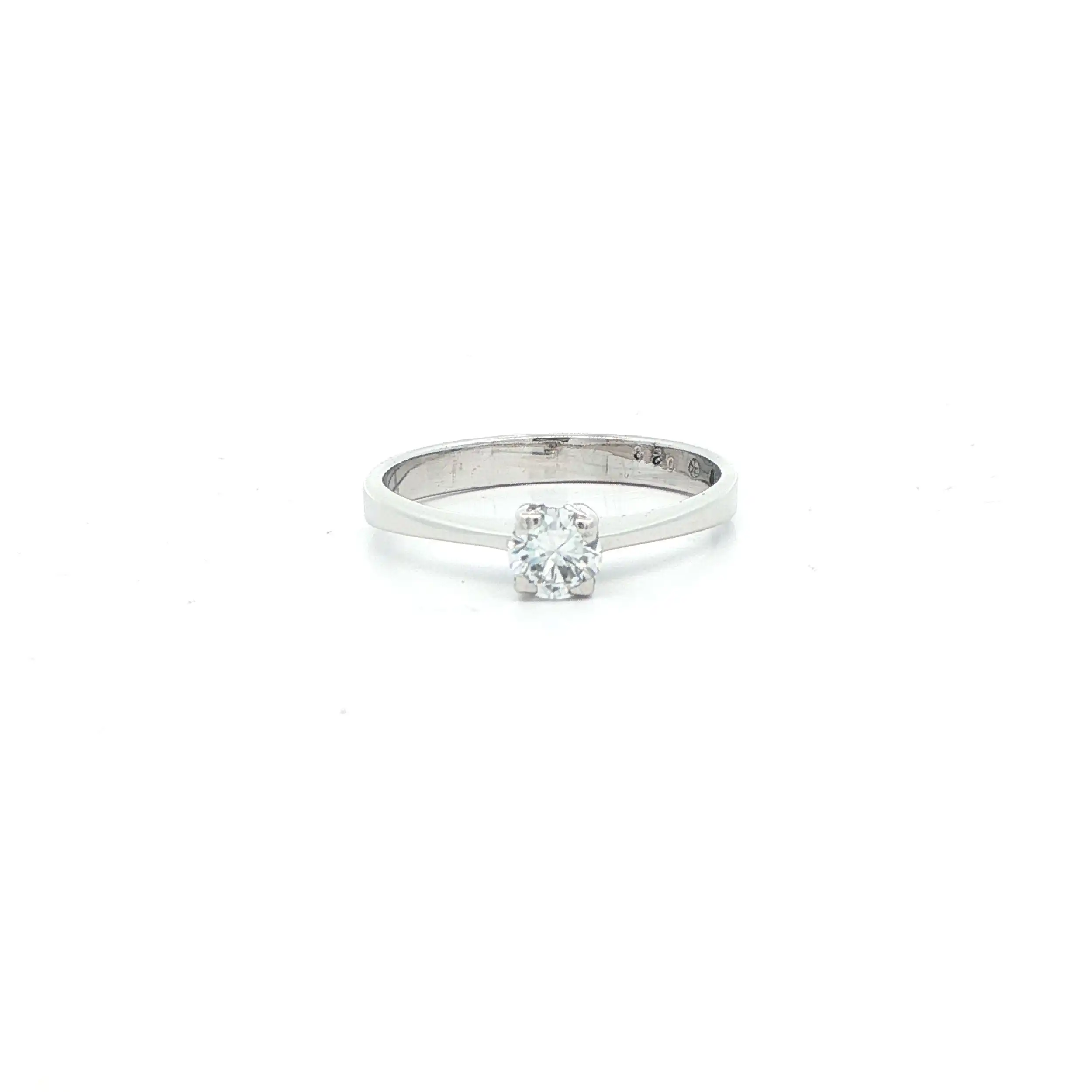 Ring Weißgold mit Brillant Solitär