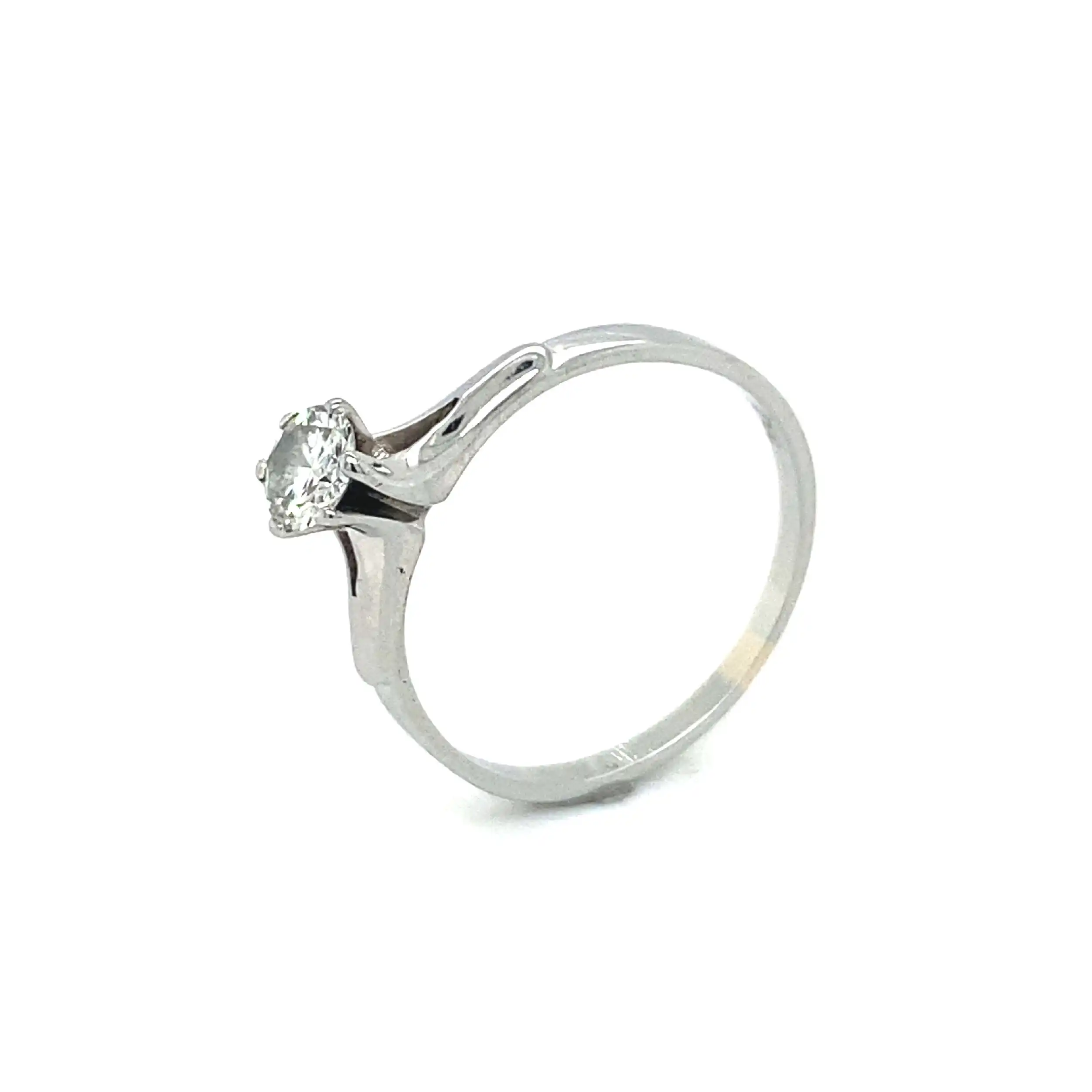 Ring Weißgold mit Brillant Ring Weißgold mit Brillant