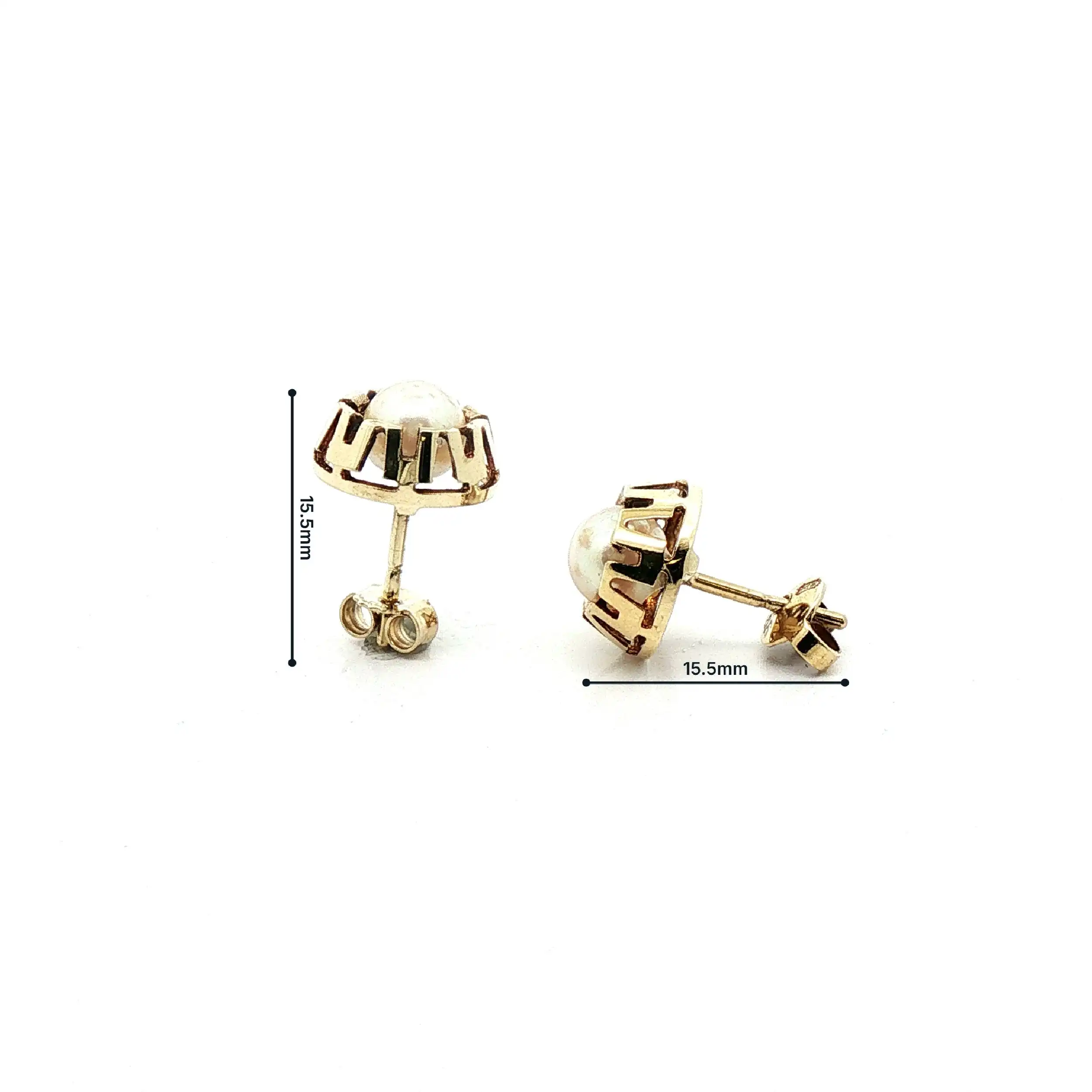 Ohrstecker Gelbgold mit Perle