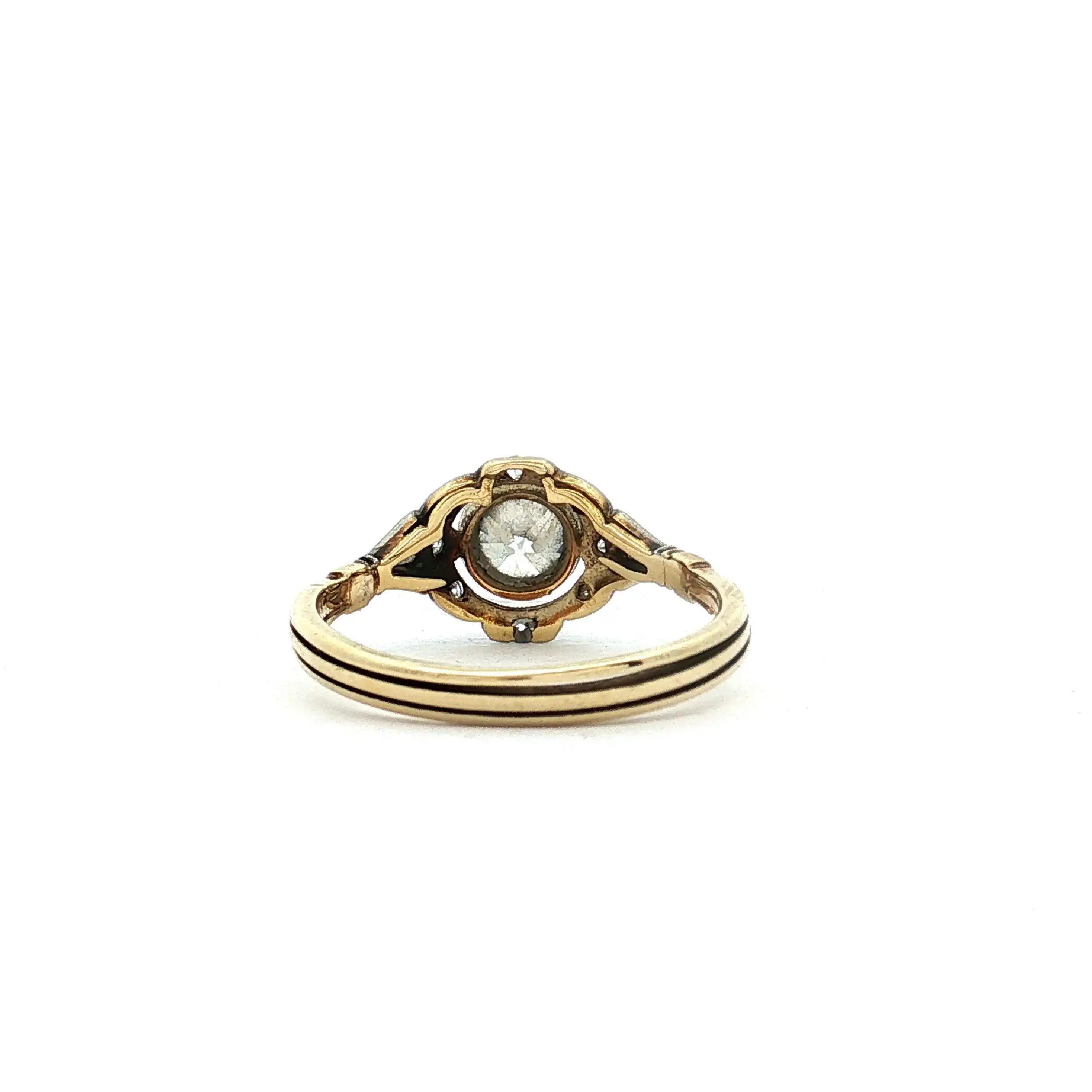 Ring Bicolor mit Altschliff und Diamanten Ring Bicolor mit Altschliff und Diamanten