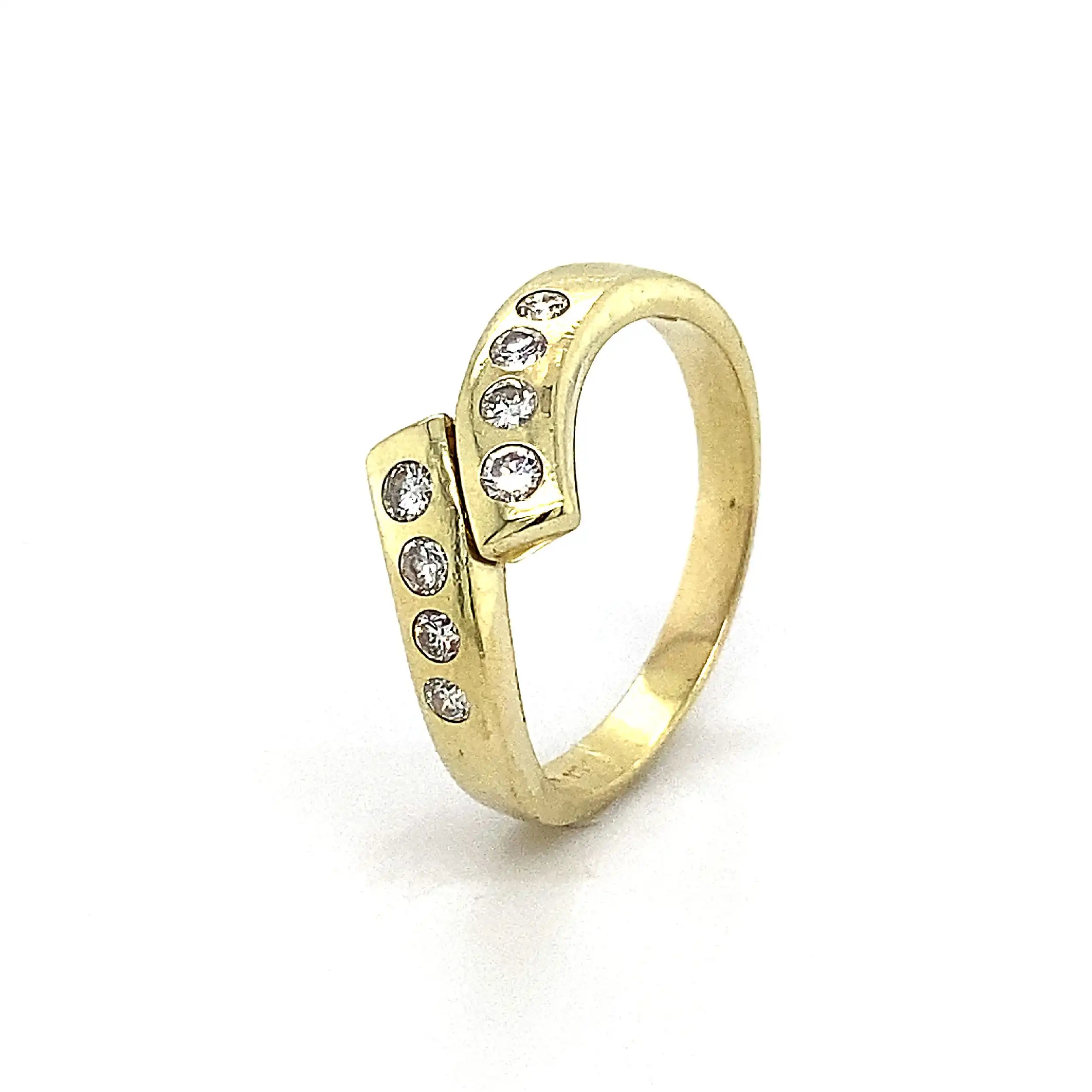 Ring Gelbgold mit Brillanten mit 0,38ct graviert Ring Gelbgold mit Brillanten mit 0,38ct graviert