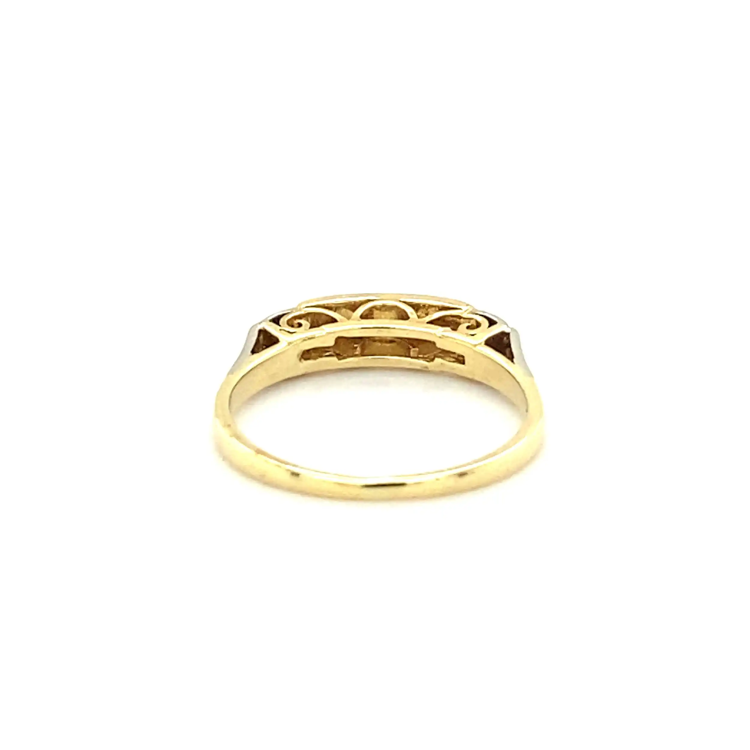 Ring Bicolor mit Diamanten im Altschliff Ring Bicolor mit Diamanten im Altschliff