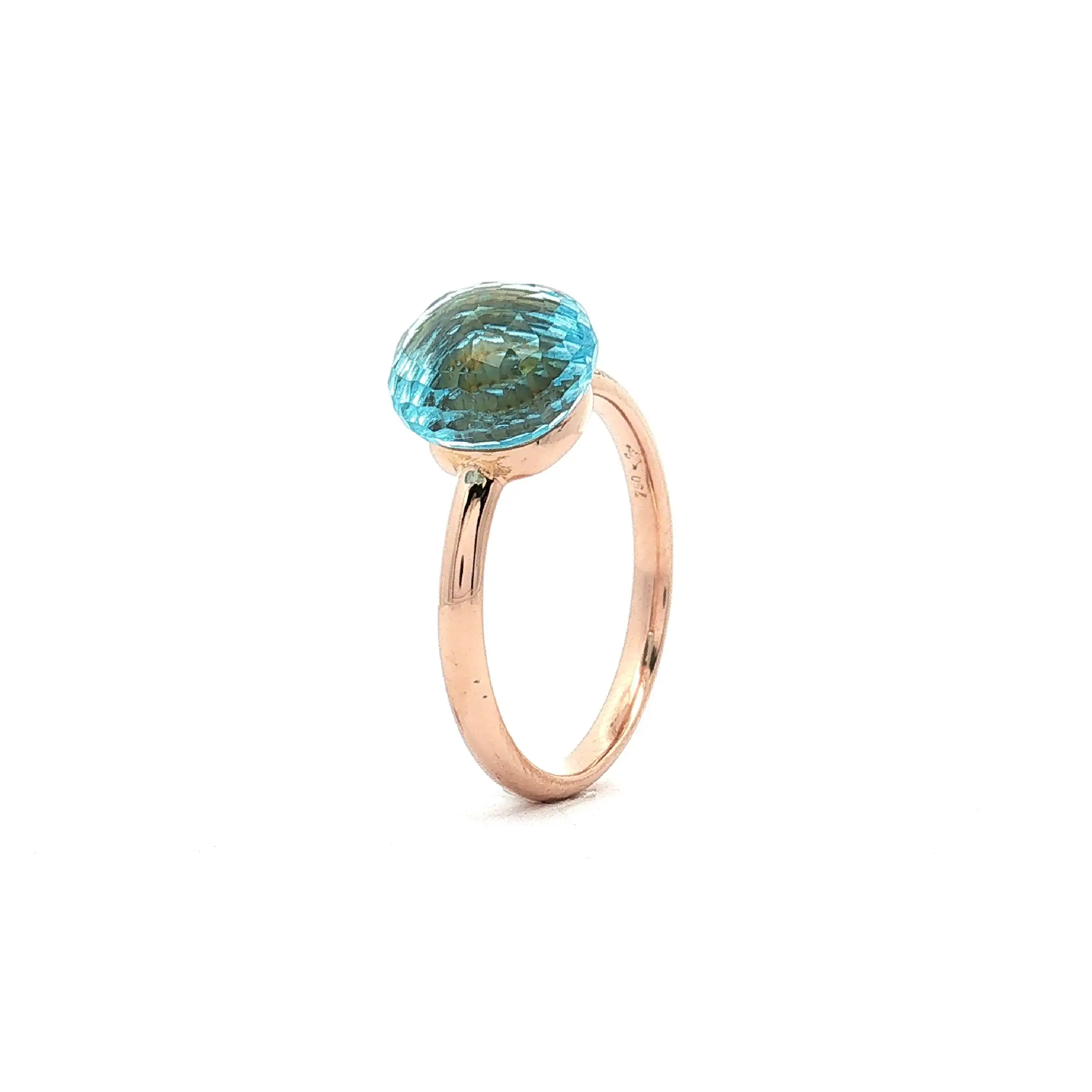 Ring Roségold Capolavaro Happy Holi mit Sky Blue Topas