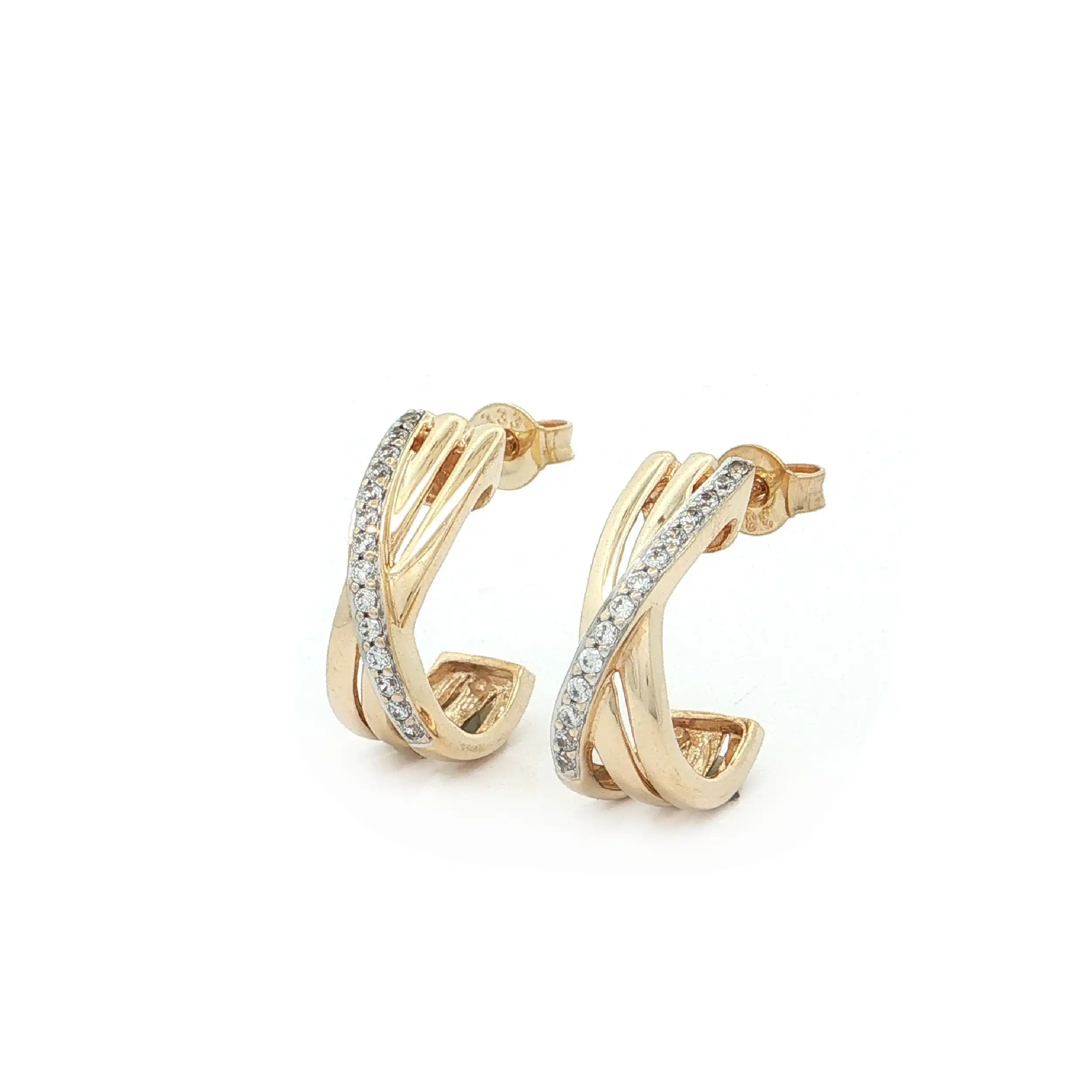Ohrstecker Gelbgold mit Zirkonia Ohrstecker Gelbgold mit Zirkonia