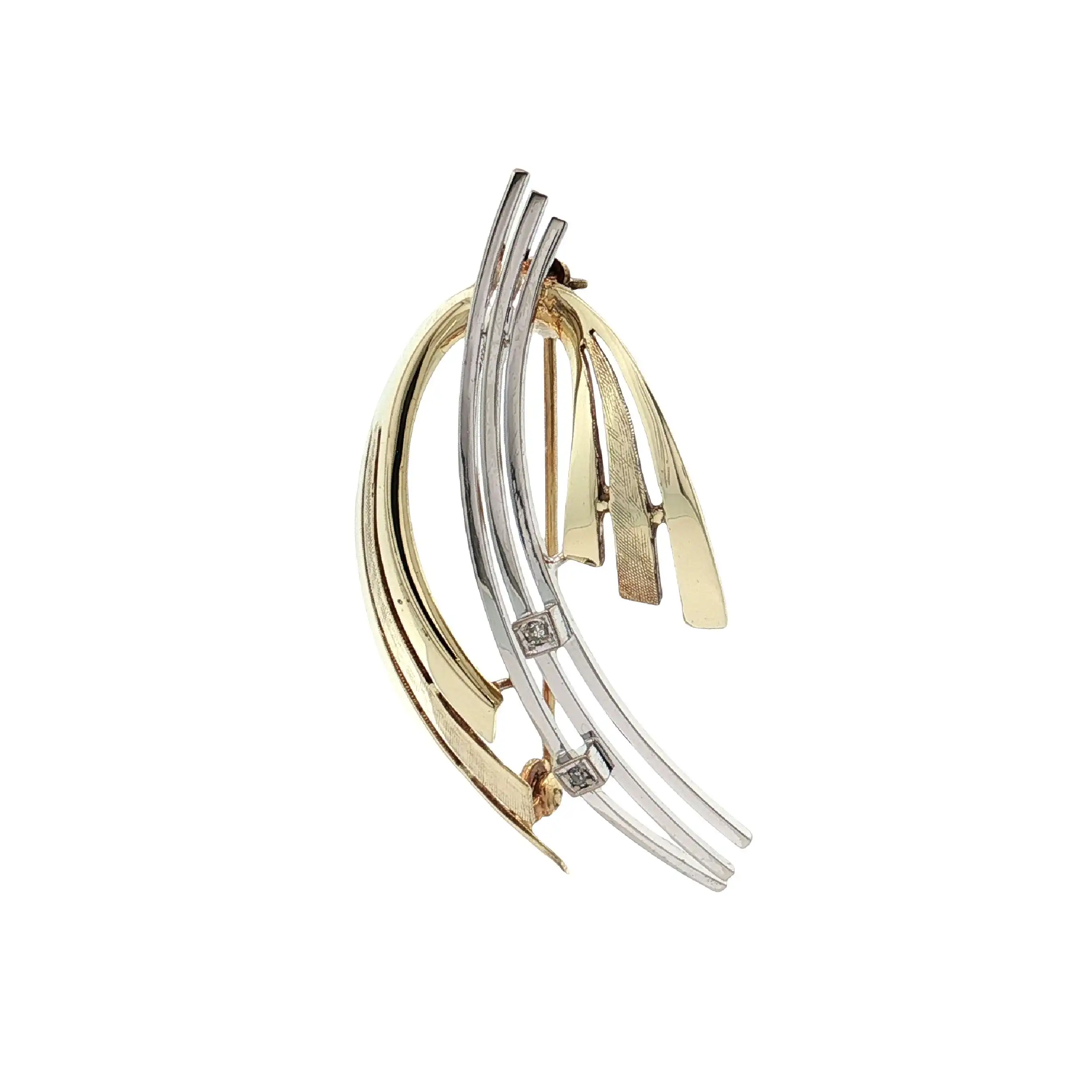 Nadel Bicolor mit Diamanten Nadel Bicolor mit Diamanten