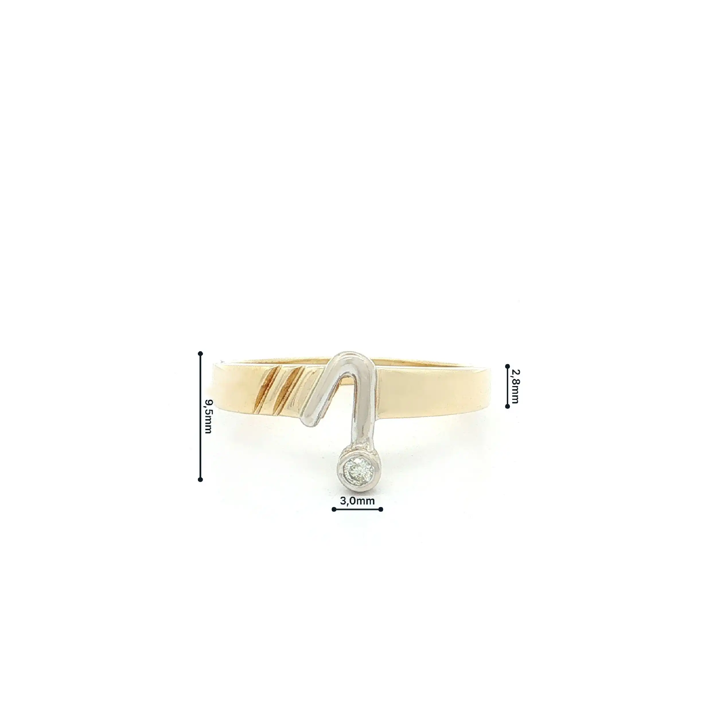 Ring Bicolor mit Brillant Ring Bicolor mit Brillant
