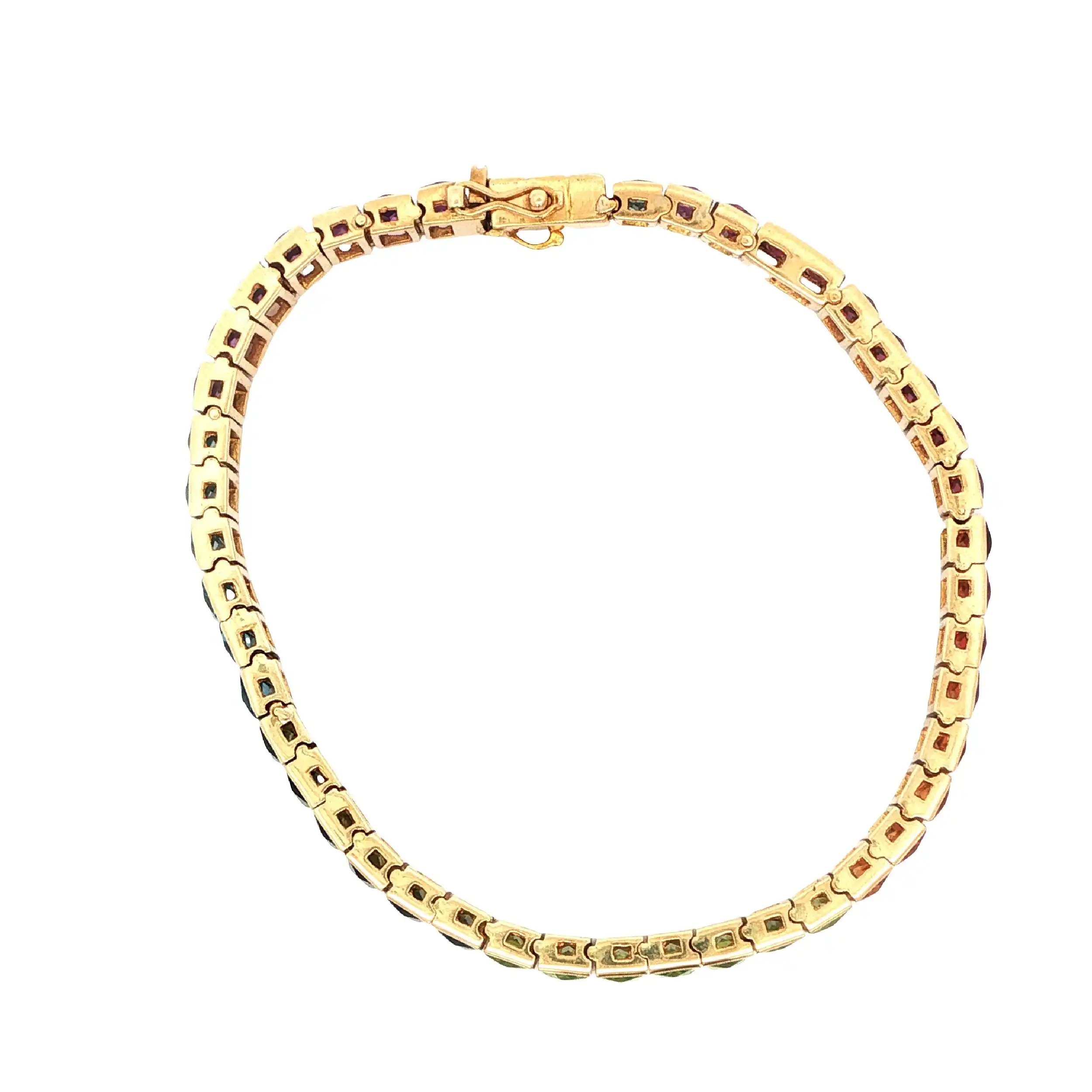 Armband Gelbgold mit bunten Farbsteinen
