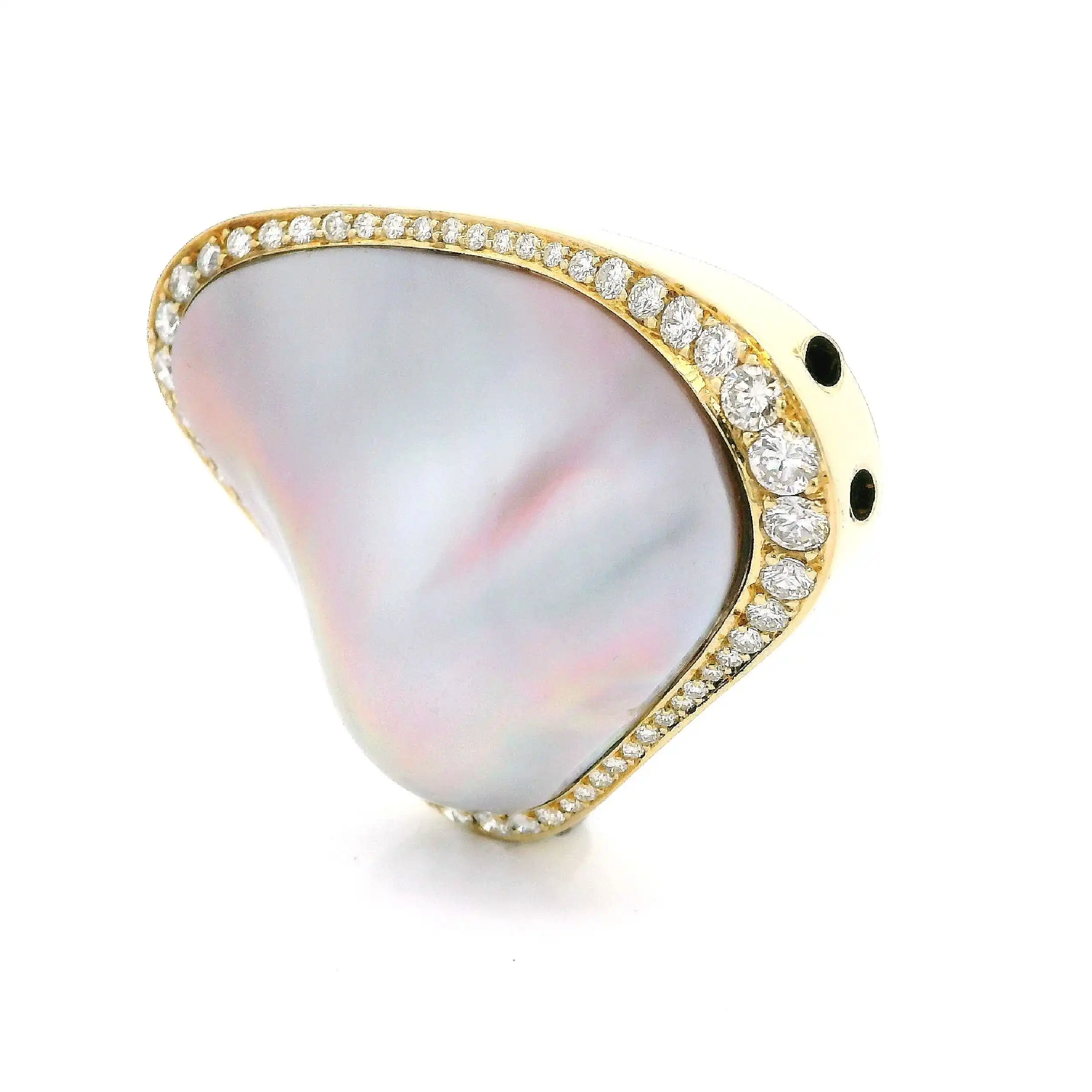 Anhänger /Perlenkettenschloß Gelbgold für Perle mit Brillanten Anhänger /Perlenkettenschloß Gelbgold für Perle mit Brillanten