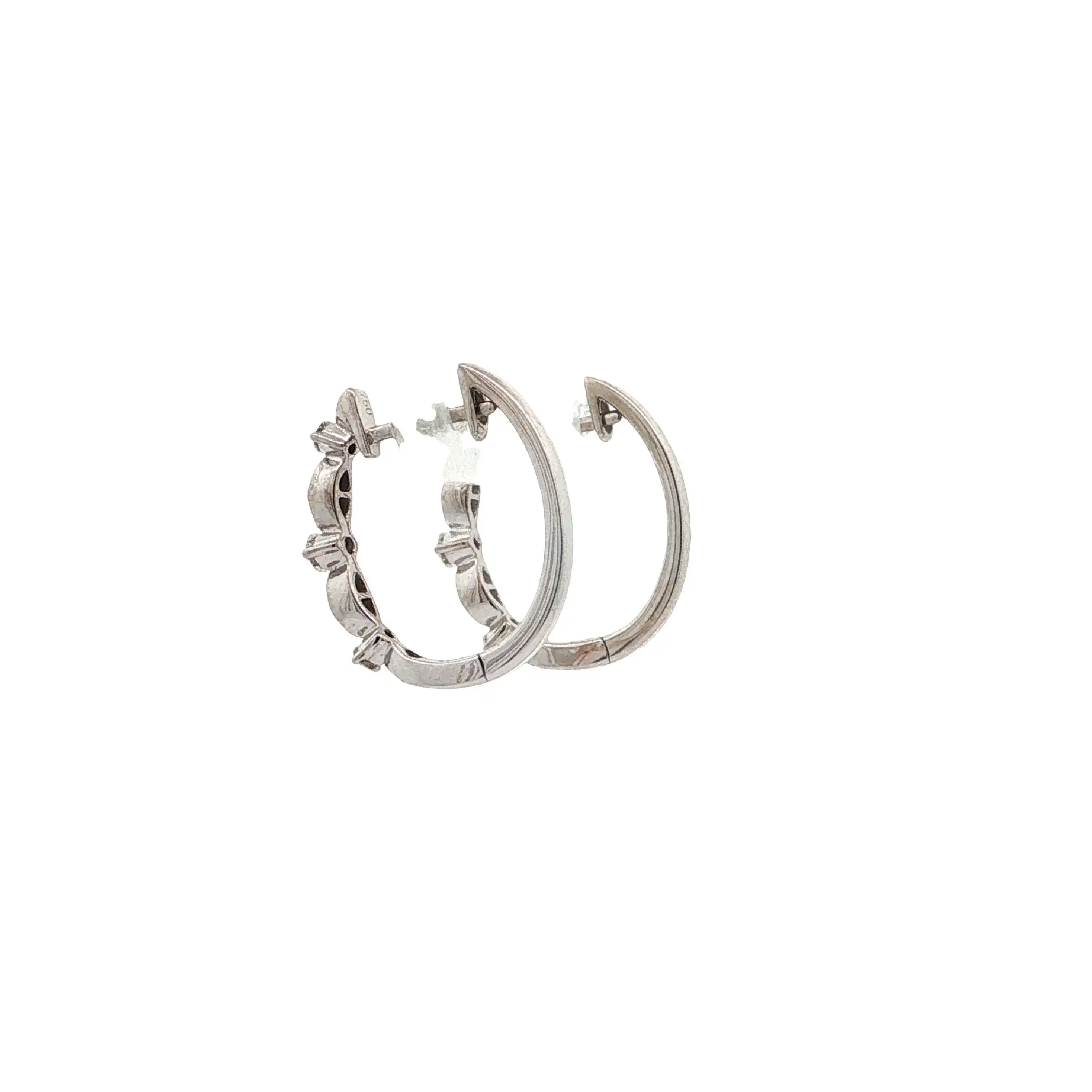 Creolen Weißgold mit Brillanten 0,27ct. TW/VSI