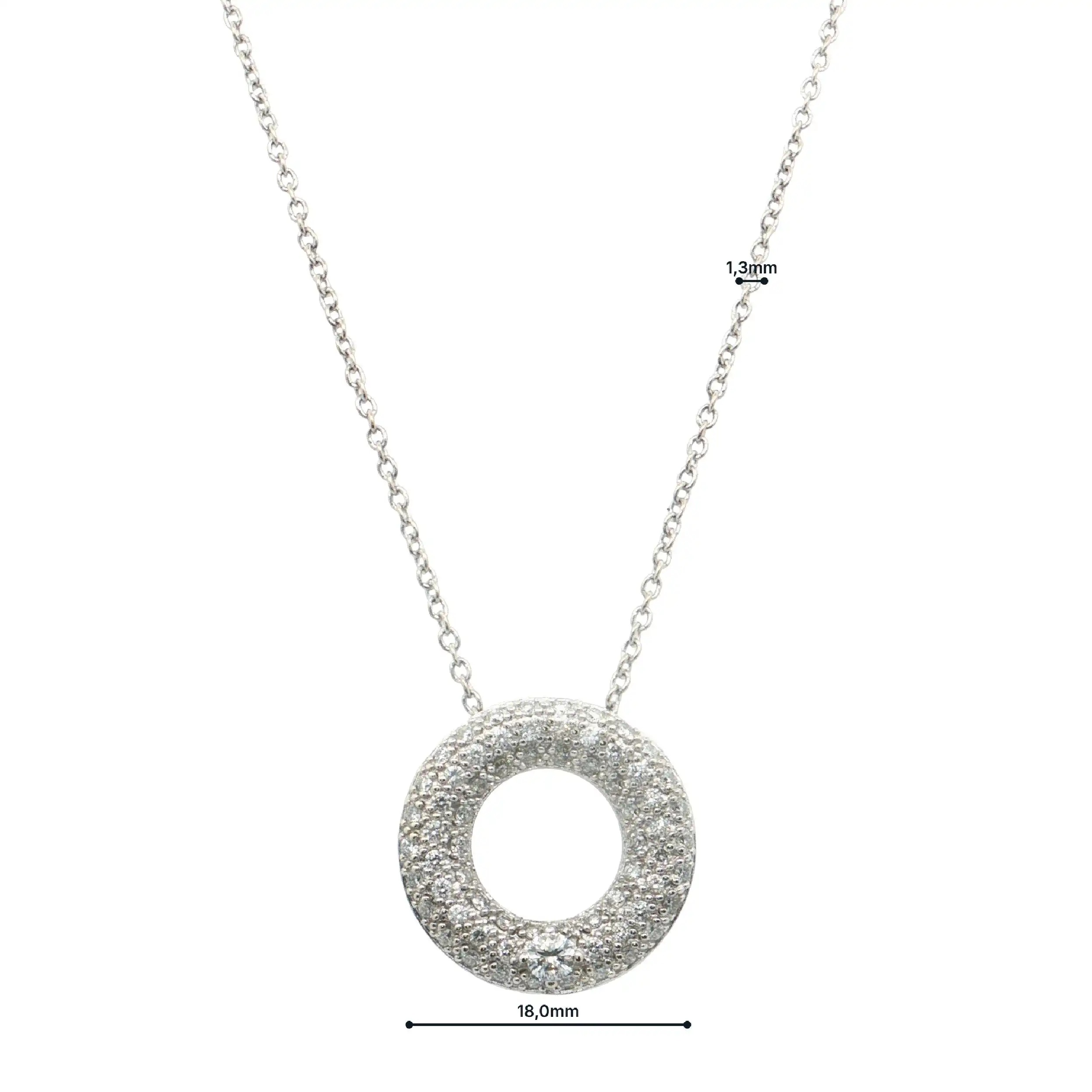 Collier Weißgold "Kreis" mit Brillanten