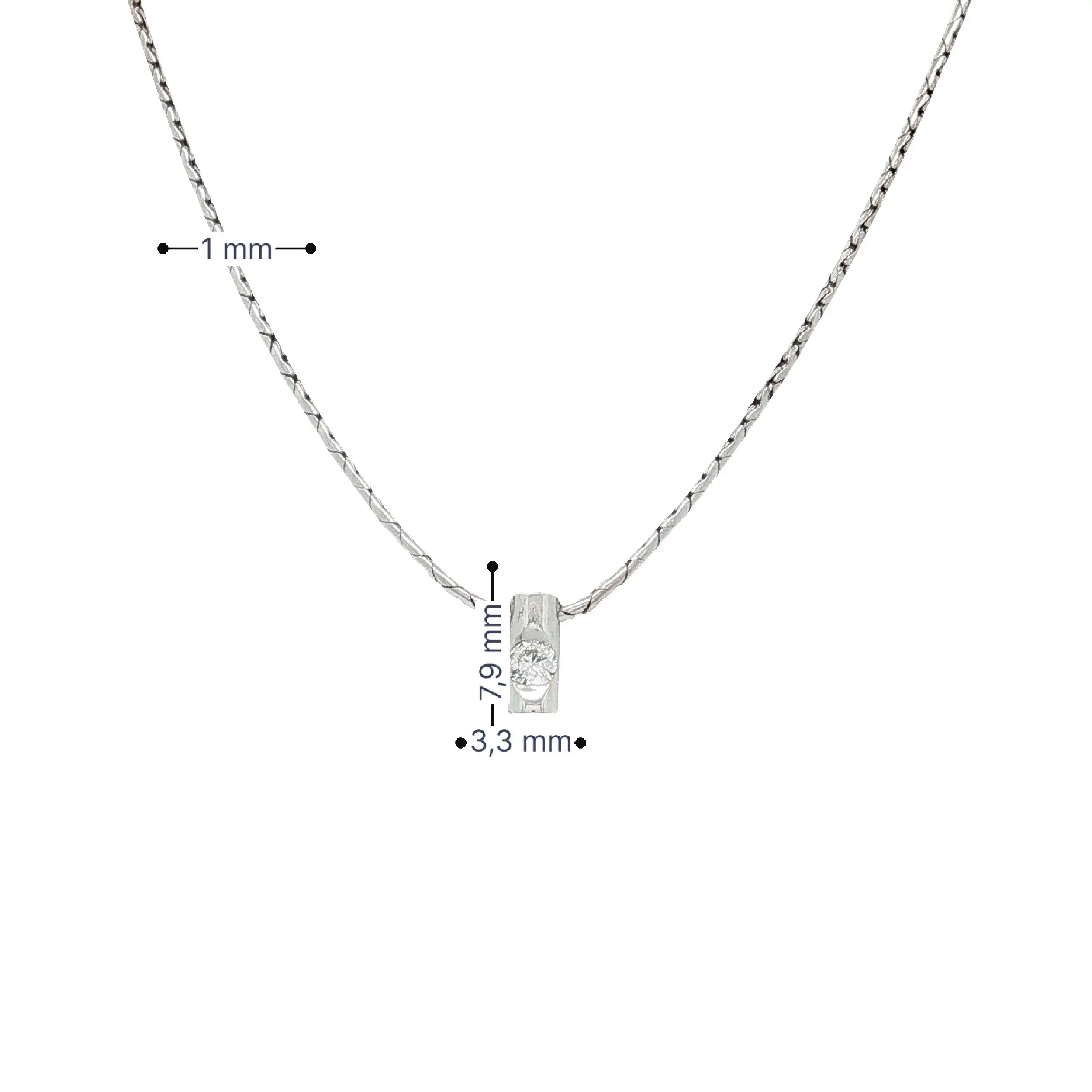 Kette Weißgold mit Solitär Brillant Anhänger